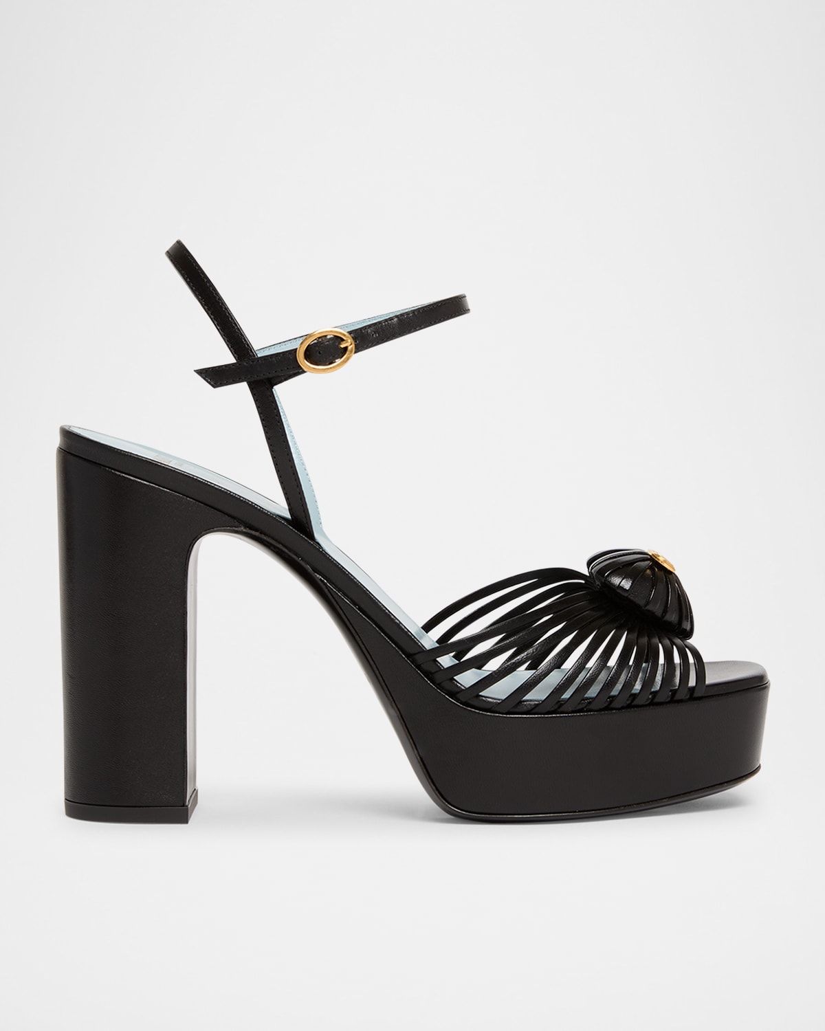 Valentino Vlogo Royal Heart Leather Platform Sandals