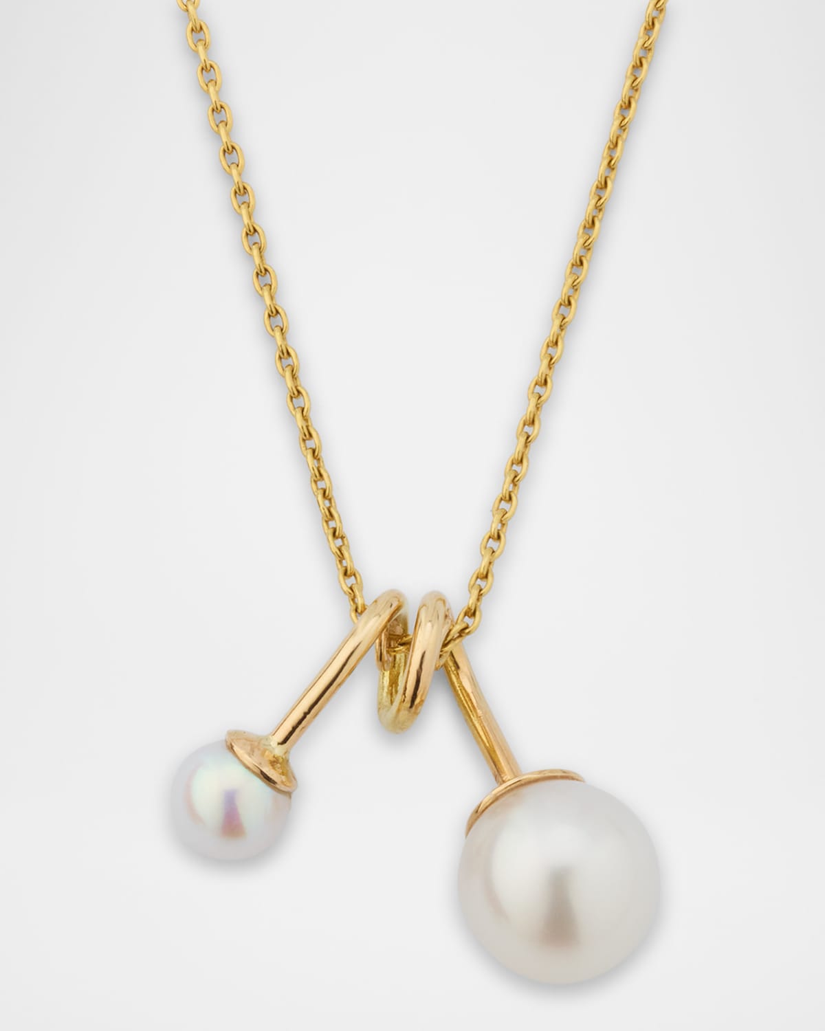 Swirl Pendant Necklace with Pearls