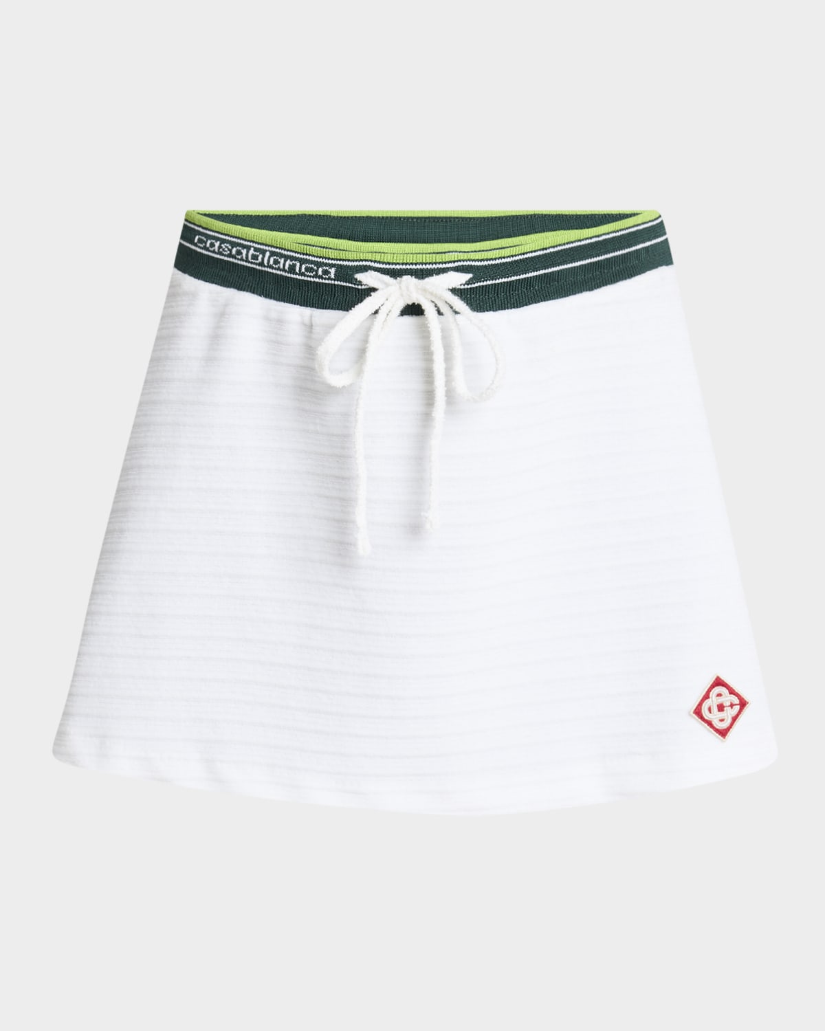 Tennis Drawstring Logo-Band Mini Skirt