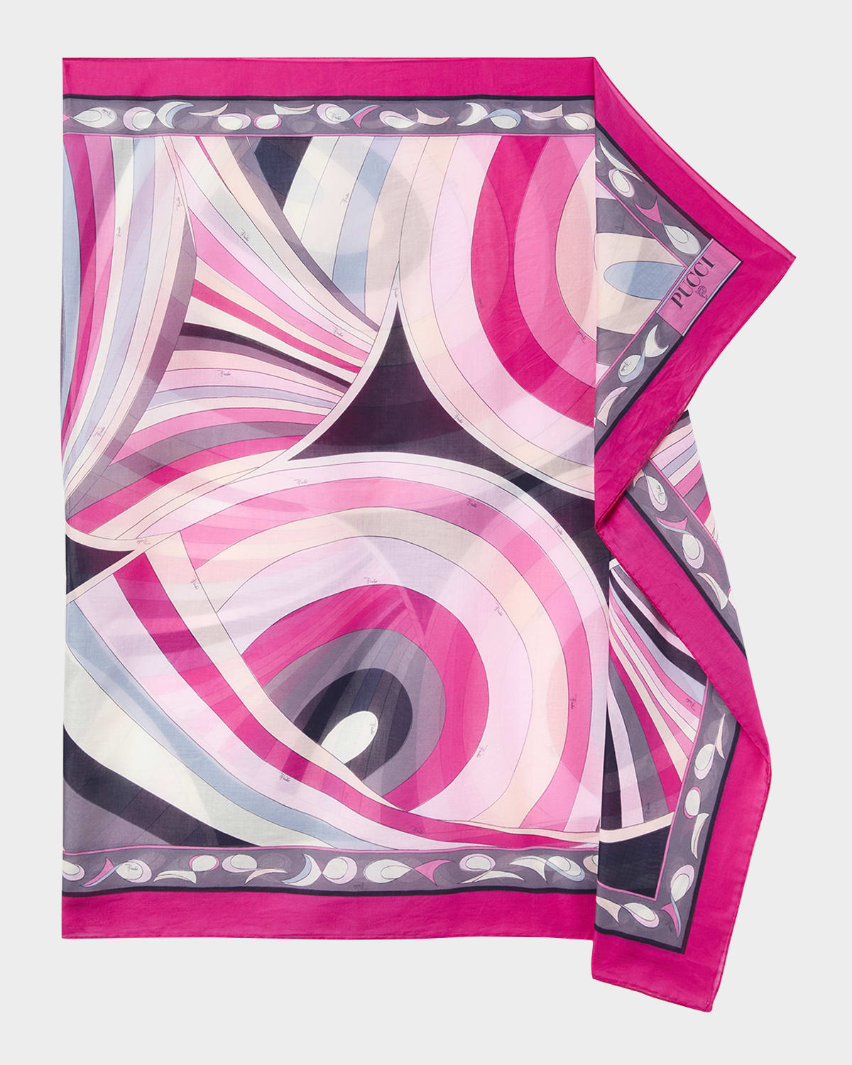 Iride Print Cotton Pareo Coverup