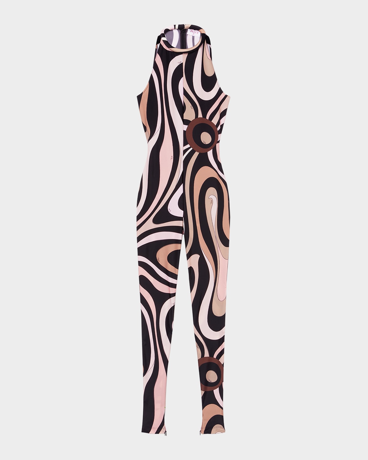 Marmo Print Sleeveless Catsuit