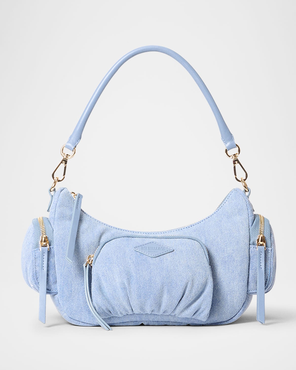 MZ WALLACE CHELSEA SMALL DENIM SHOULDER BAG 
