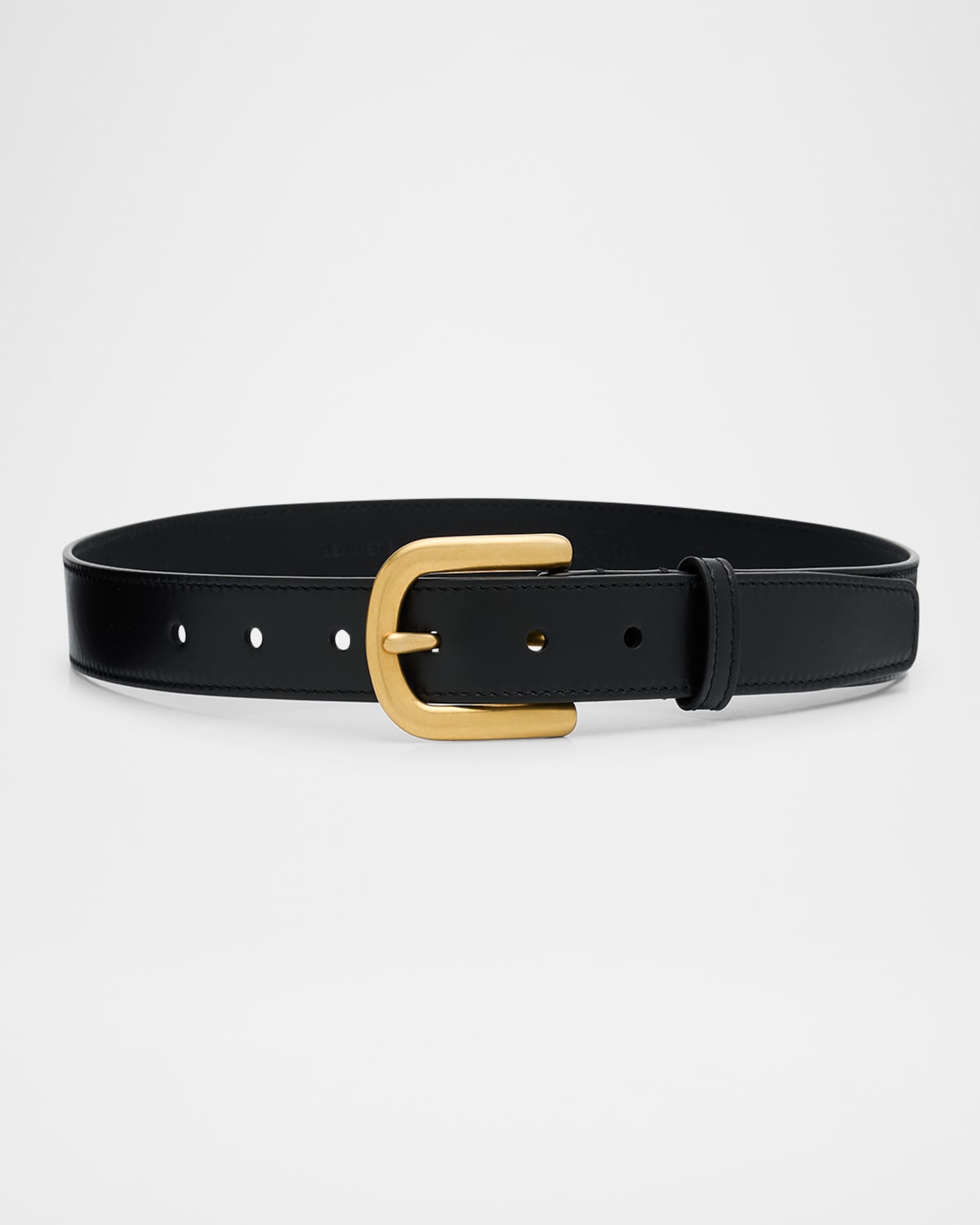 Gabriela Hearst Simone Leather Belt In Black