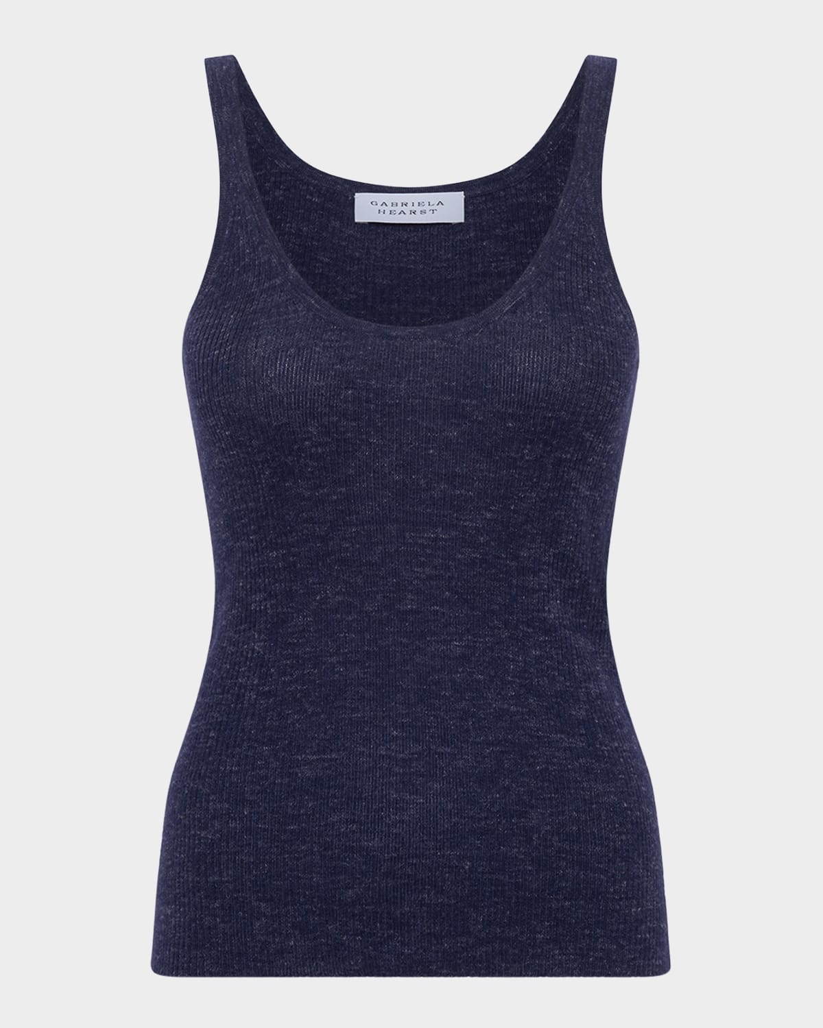 Shop Gabriela Hearst Cinxia Cashmere-silk Knit Tank Top In Navy