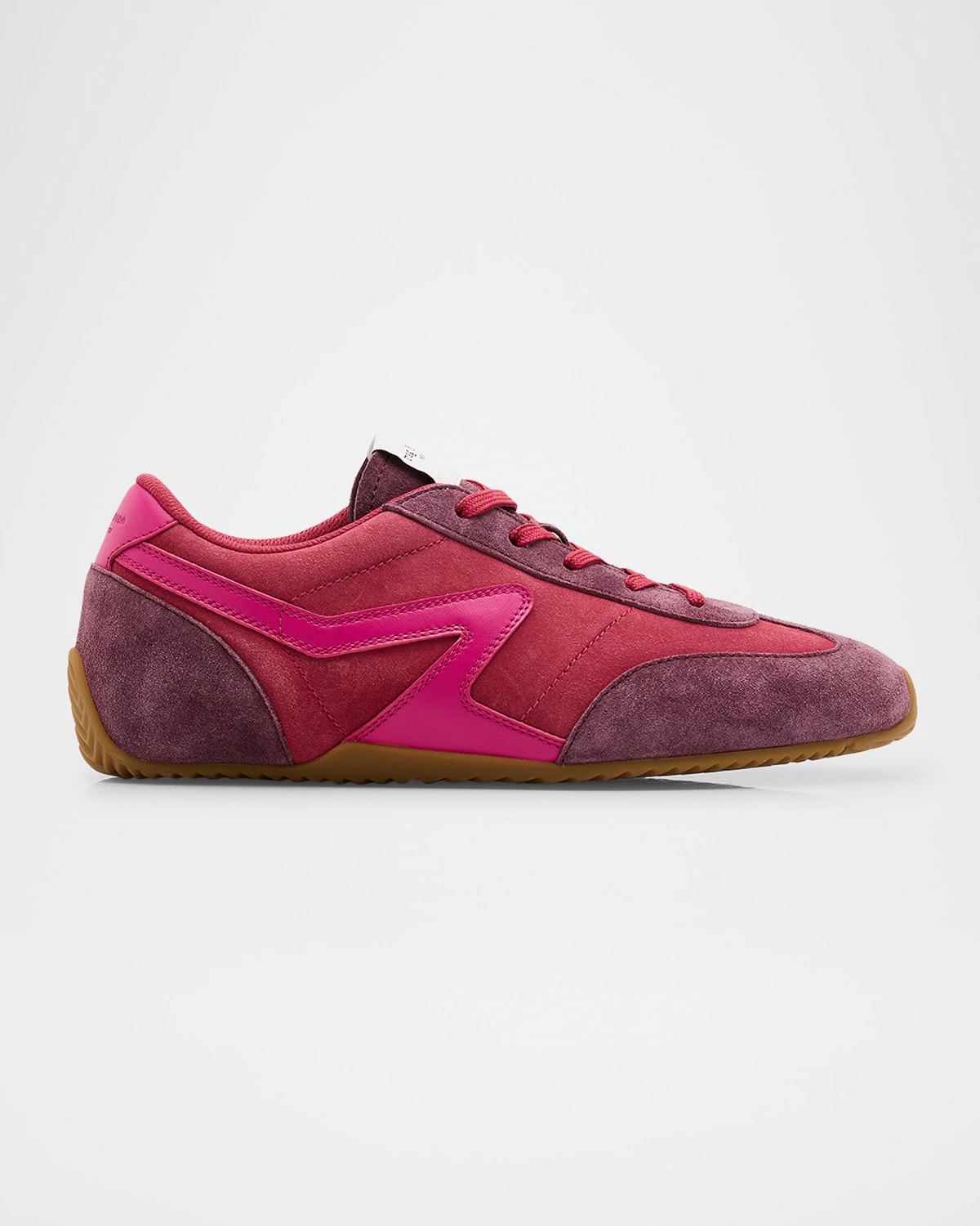 Rag & Bone Pink & Purple Suede Ultra Slim Retro Runner Sneakers In Chynnesd