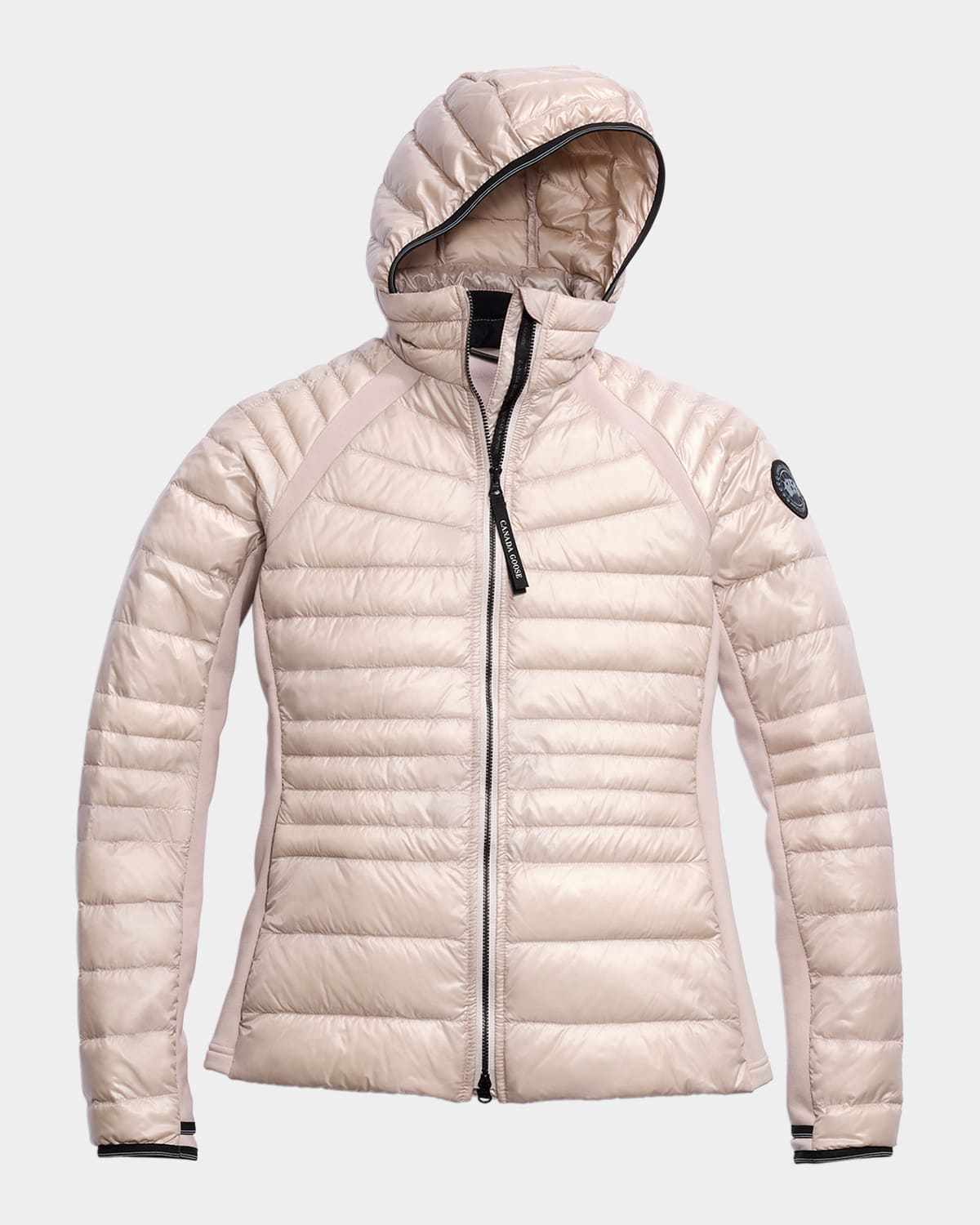 Shop Canada Goose Hybridge Lite Tech Down Hoodie Jacket In Lucent Rose