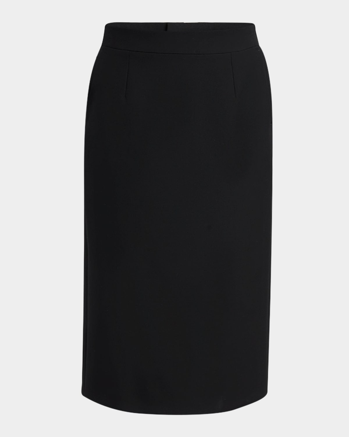 Alexander Mcqueen Mcqueen Back Button Wool Gabardine Pencil Skirt In Black