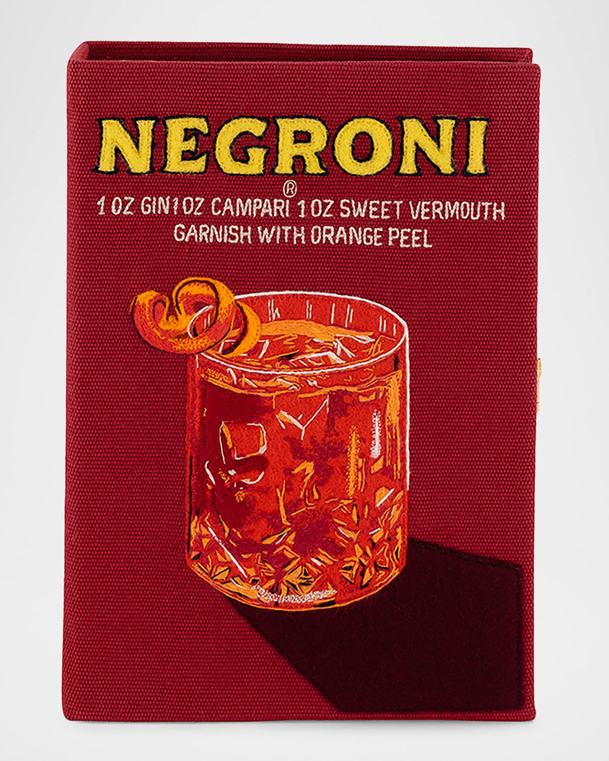 Olympia Le-tan Negroni Book Clutch Bag In Camelia