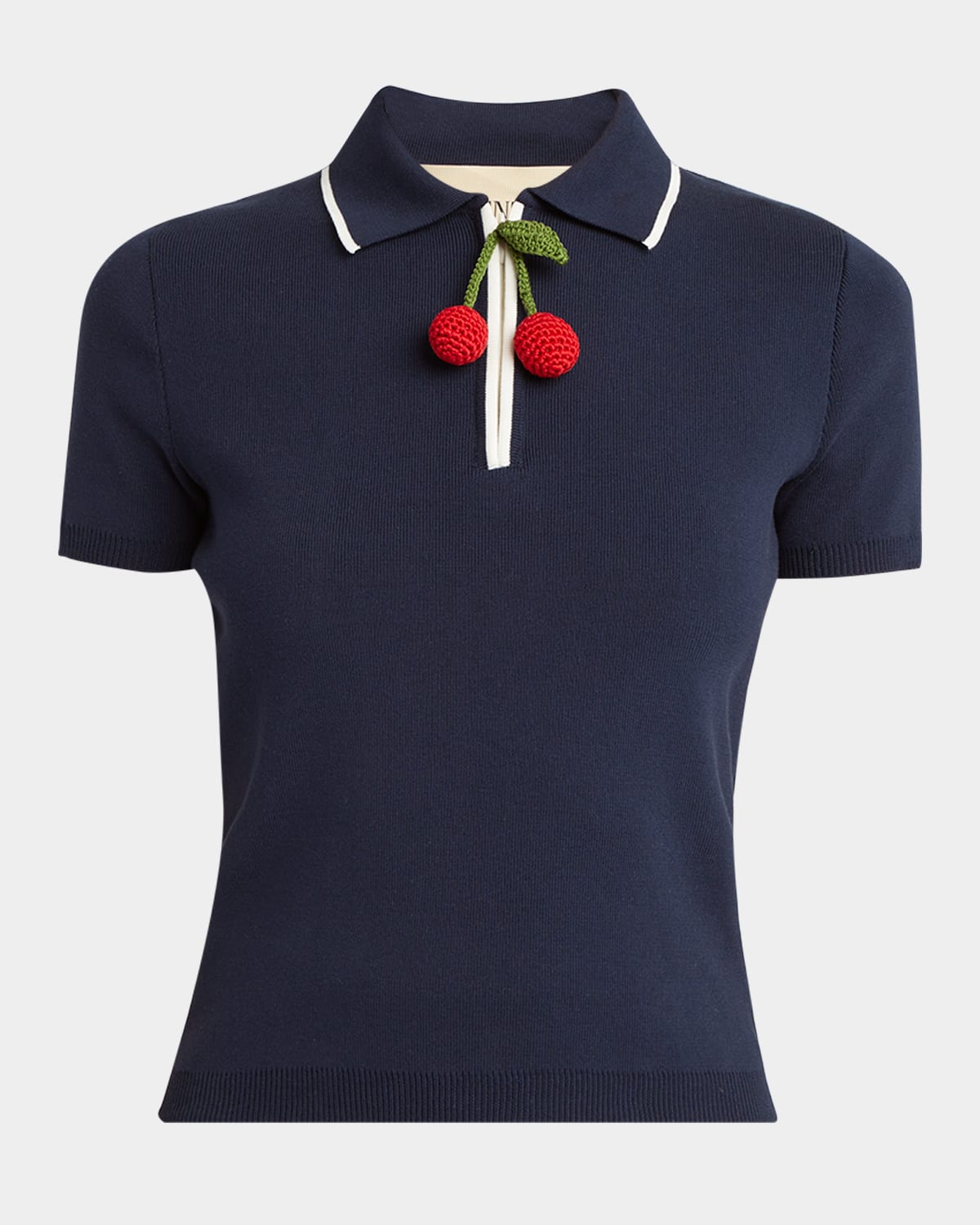 Valentino Polo Shirt Cotton Embroidered Detail