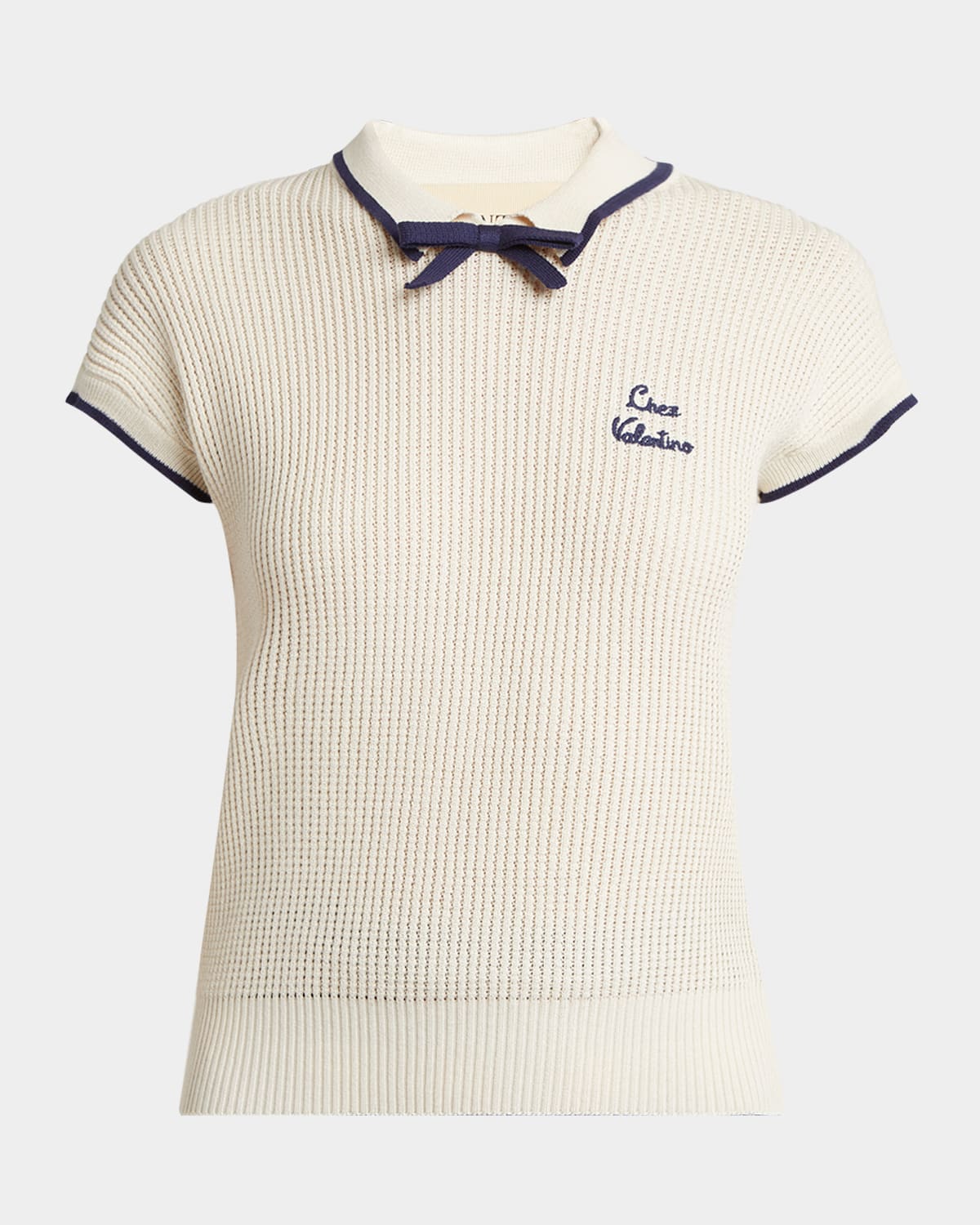 Valentino Cotton Tops. In Neutral