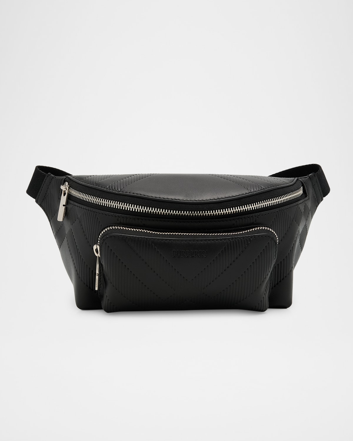 Burberry Men's Small Check Leather Belt Bag