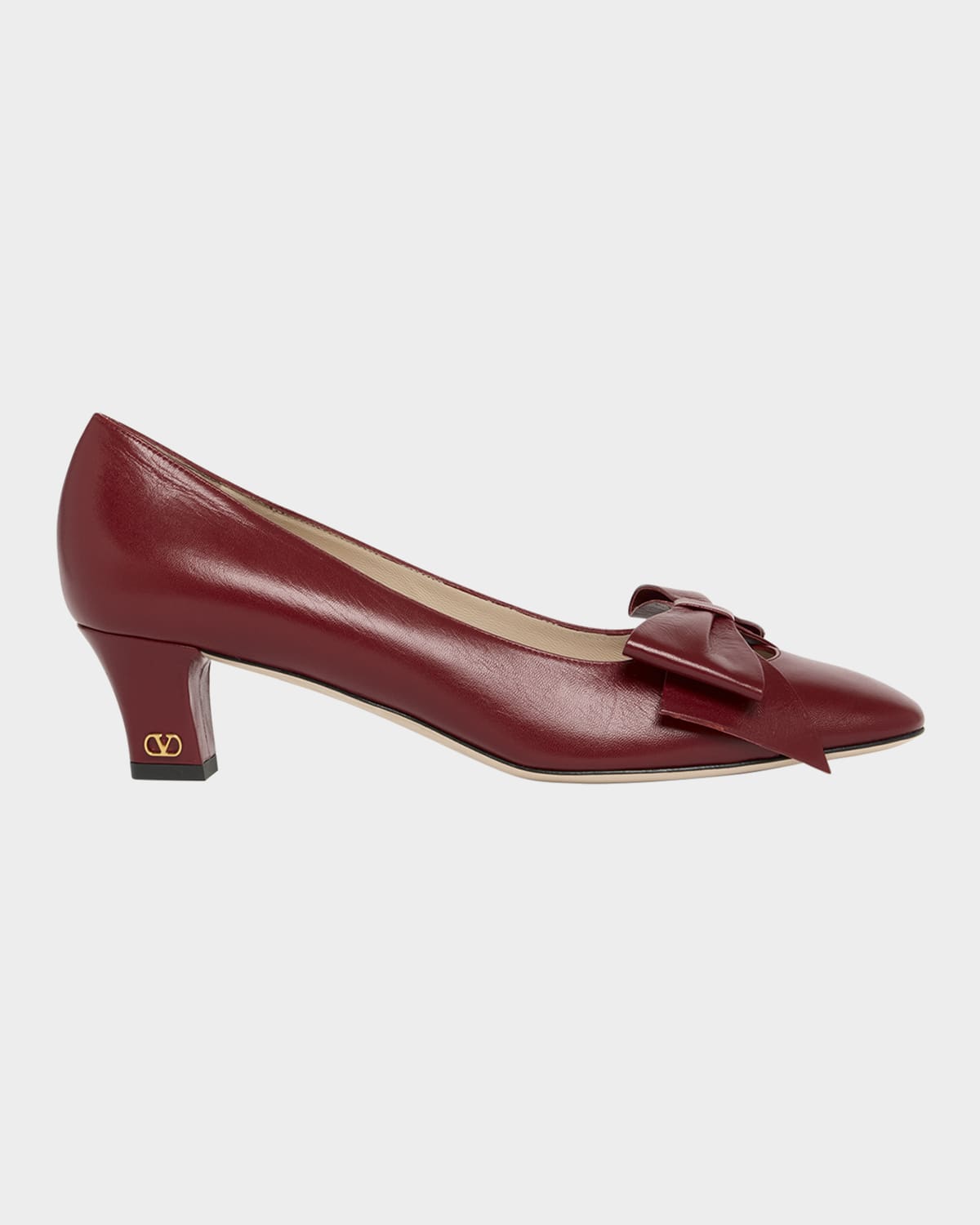 Valentino Garavani Bowow Leather Bow Pumps In Red
