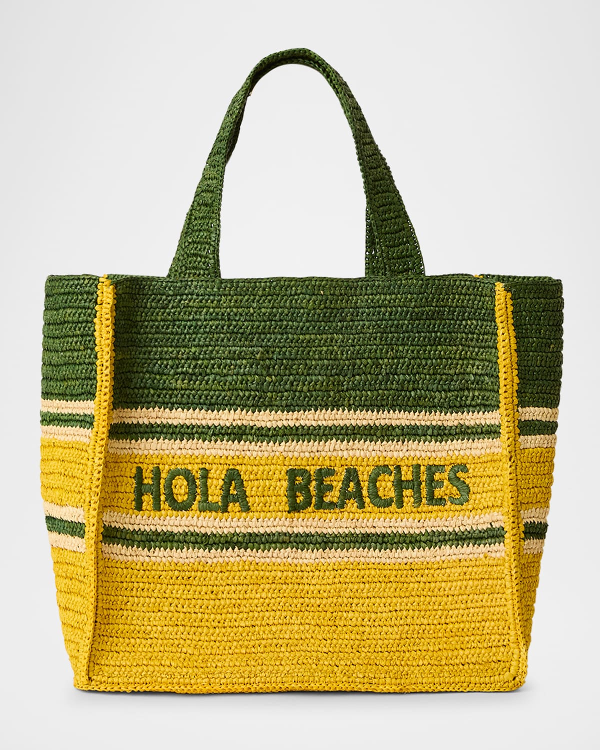 Hola Beaches Straw Boxy Tote Bag