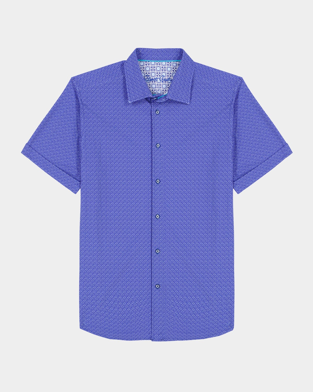 Shop Robert Graham Men's Pidmont Short-sleeve Shirt In Blue