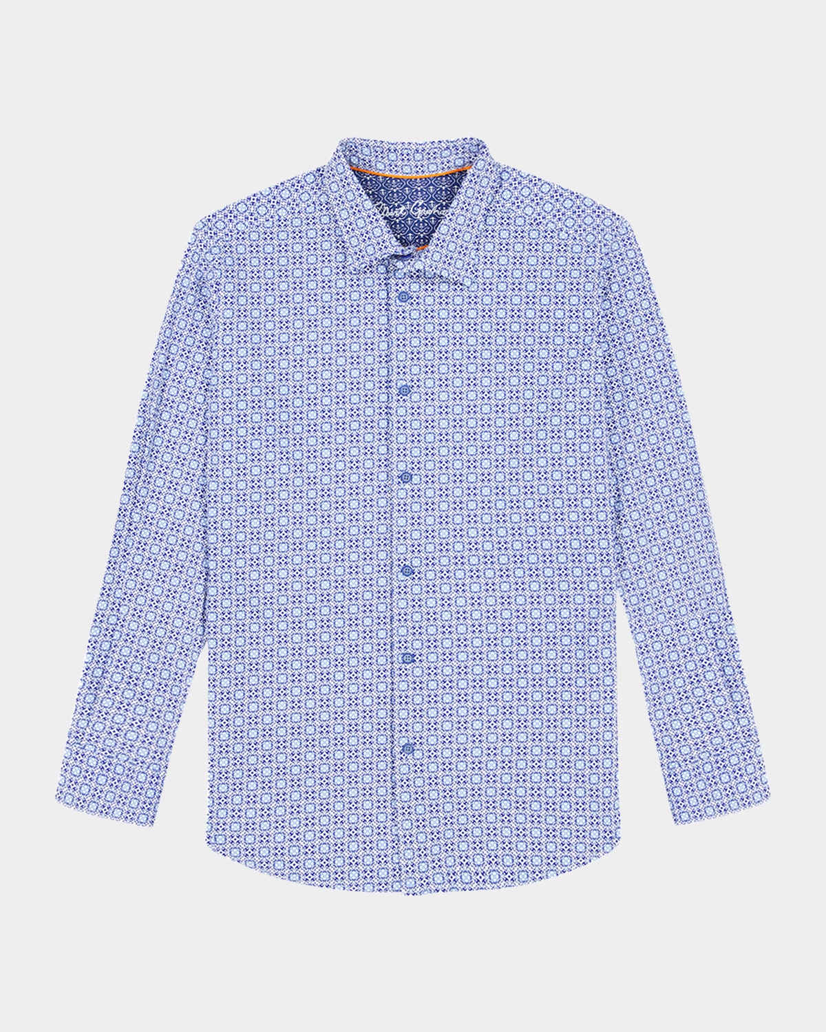 Shop Robert Graham Men's Caspian Geometric Stretch Sport Shirt In Blue