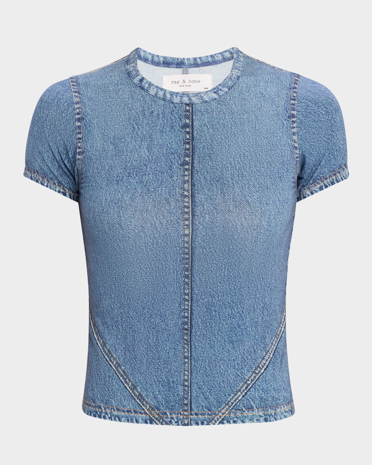Rag & Bone Miramar Crewneck Baby Tee In Minetta