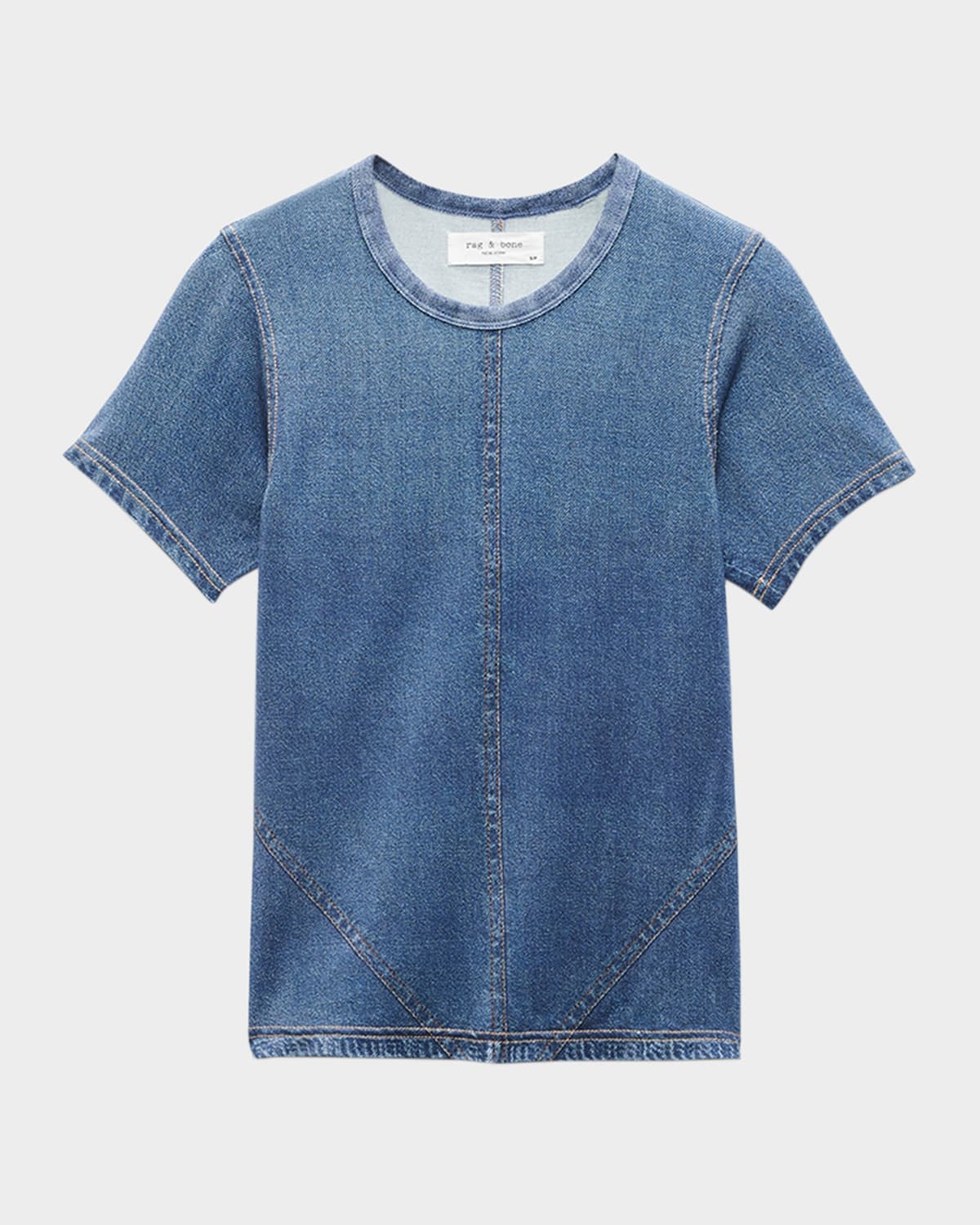 Rag & Bone Miramar Crewneck Baby Tee In Cosmos