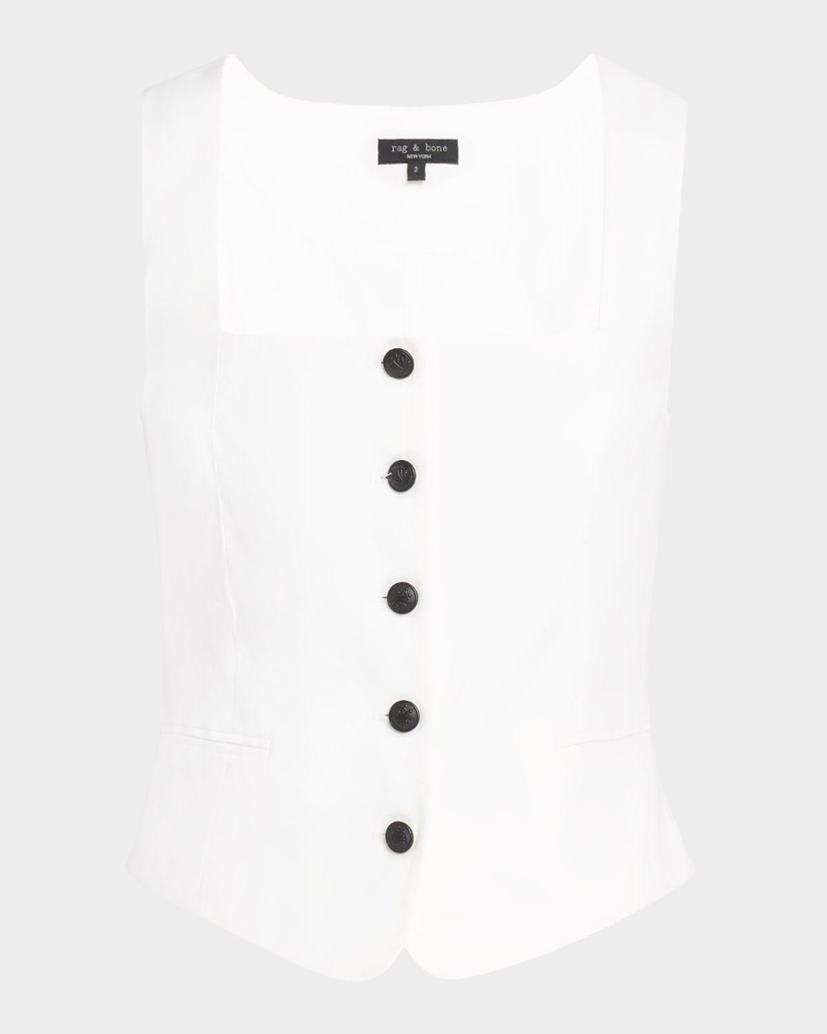 Rag & Bone Mariana Linen Vest White In White