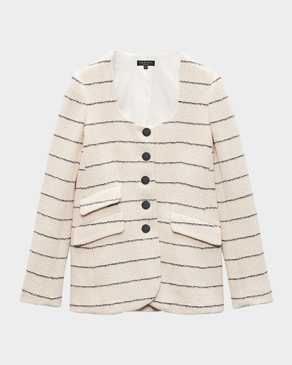Rag & Bone Roslyn Tweed Blazer Crm In Crm