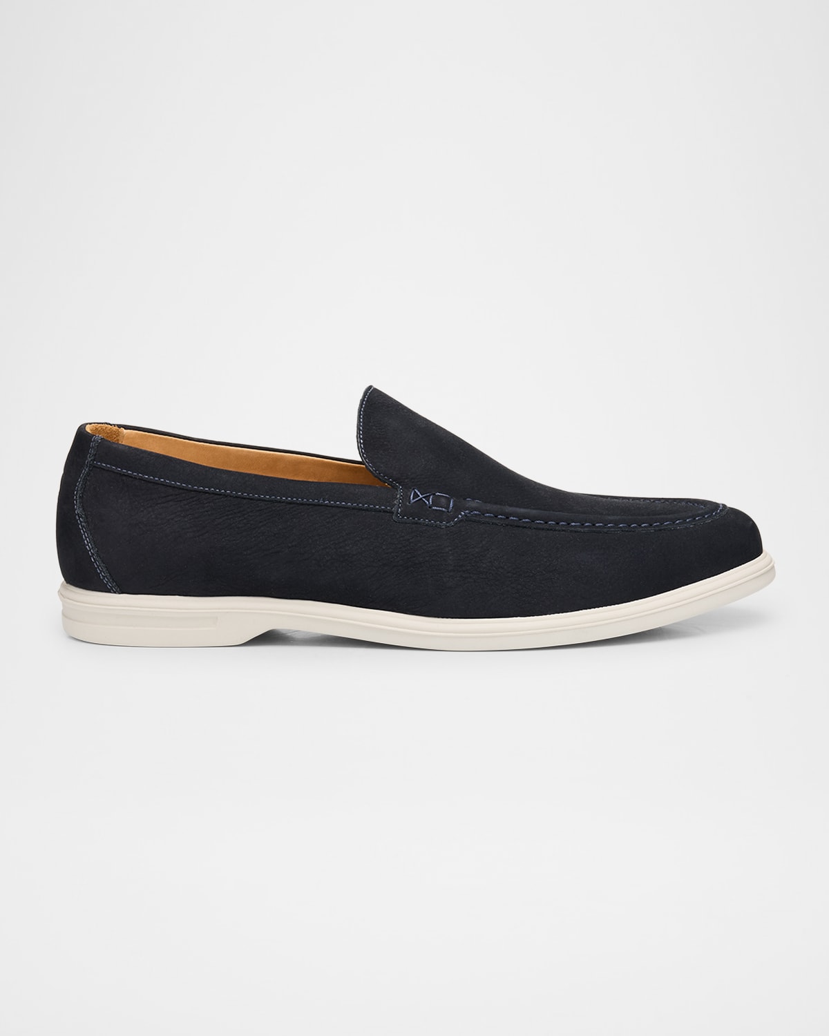 Peter Millar Men's Excursionist Nubuck Venetian Loafers In Dark Navy