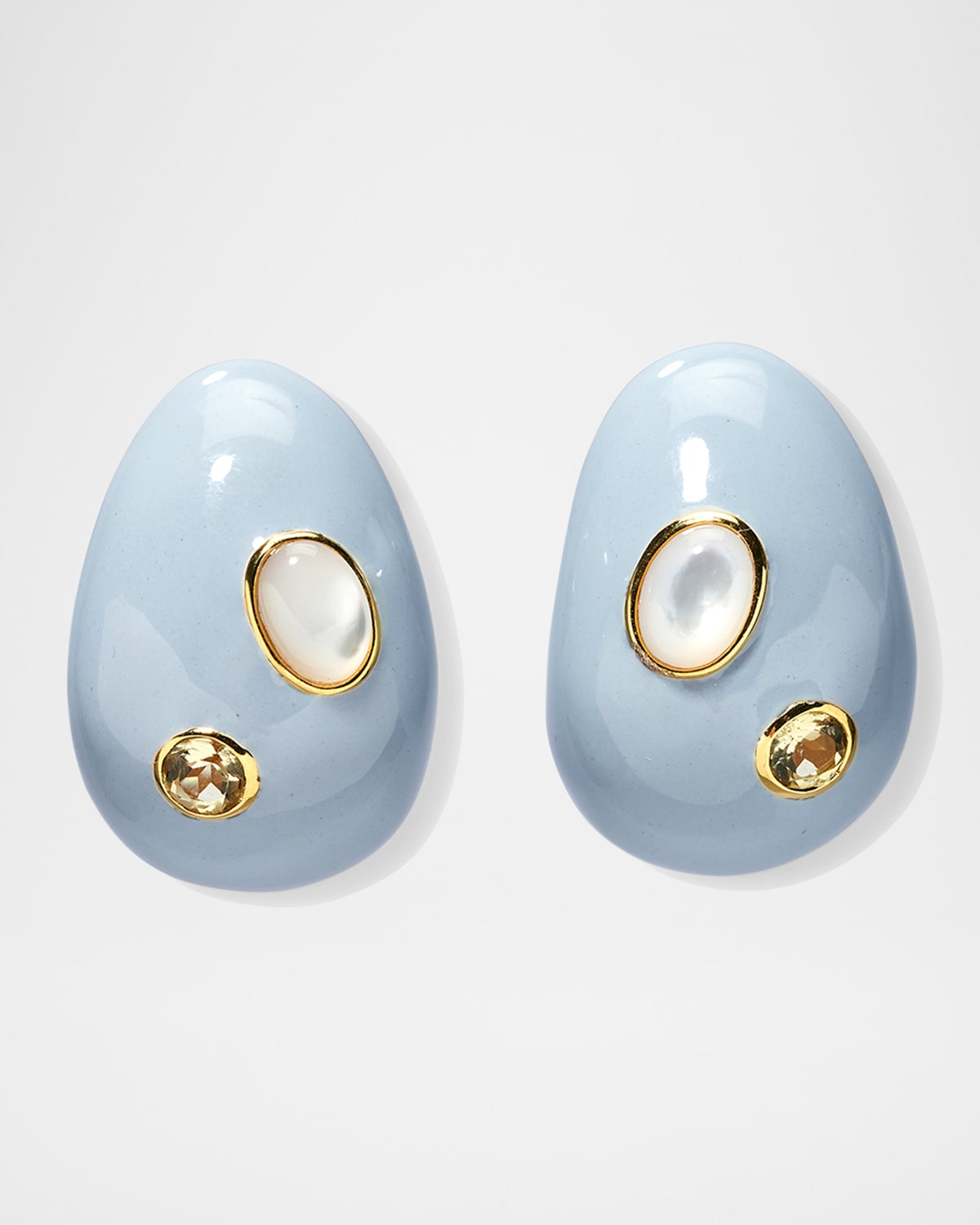 Mini Arp Earrings in Studded Mist