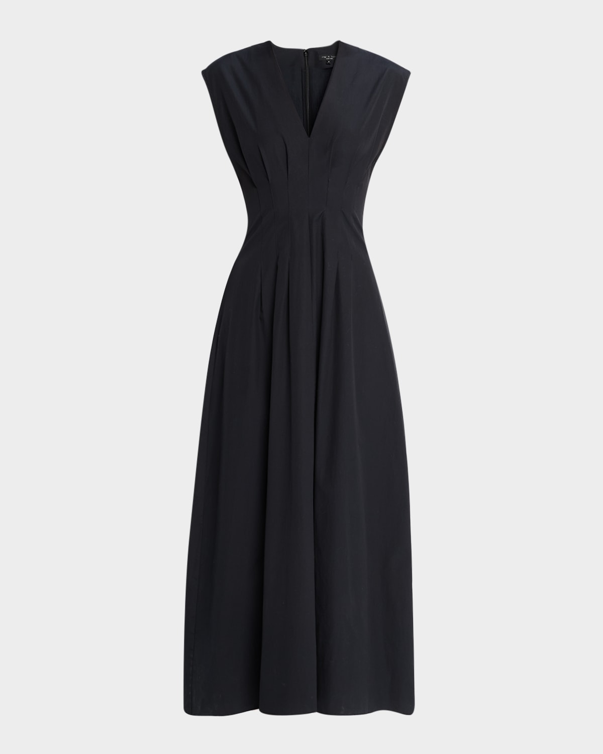 Rag & Bone Ines Sleeveless Poplin Dress In Black