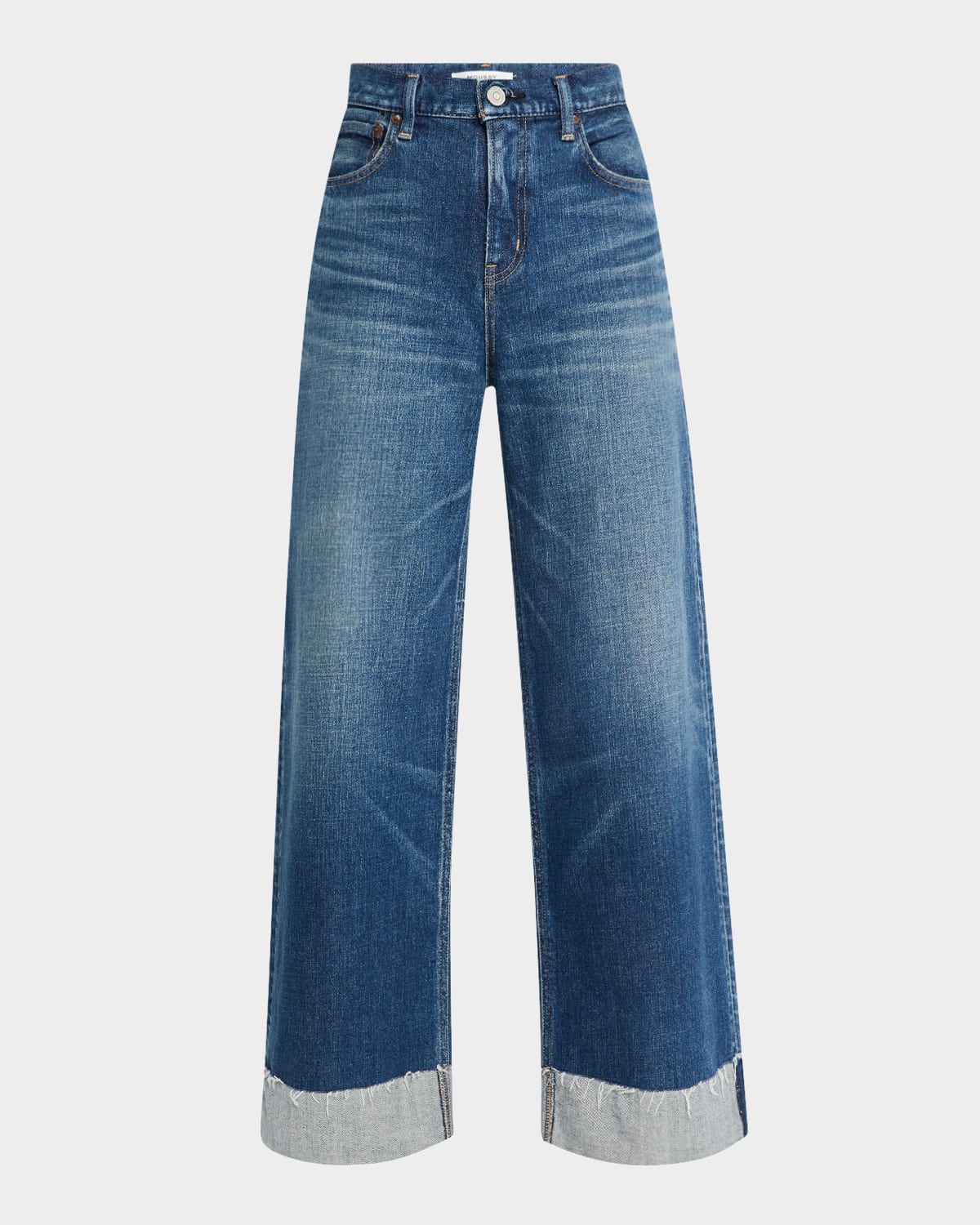 Moussy Vintage Levittown Wide-leg Cuffed Jeans
