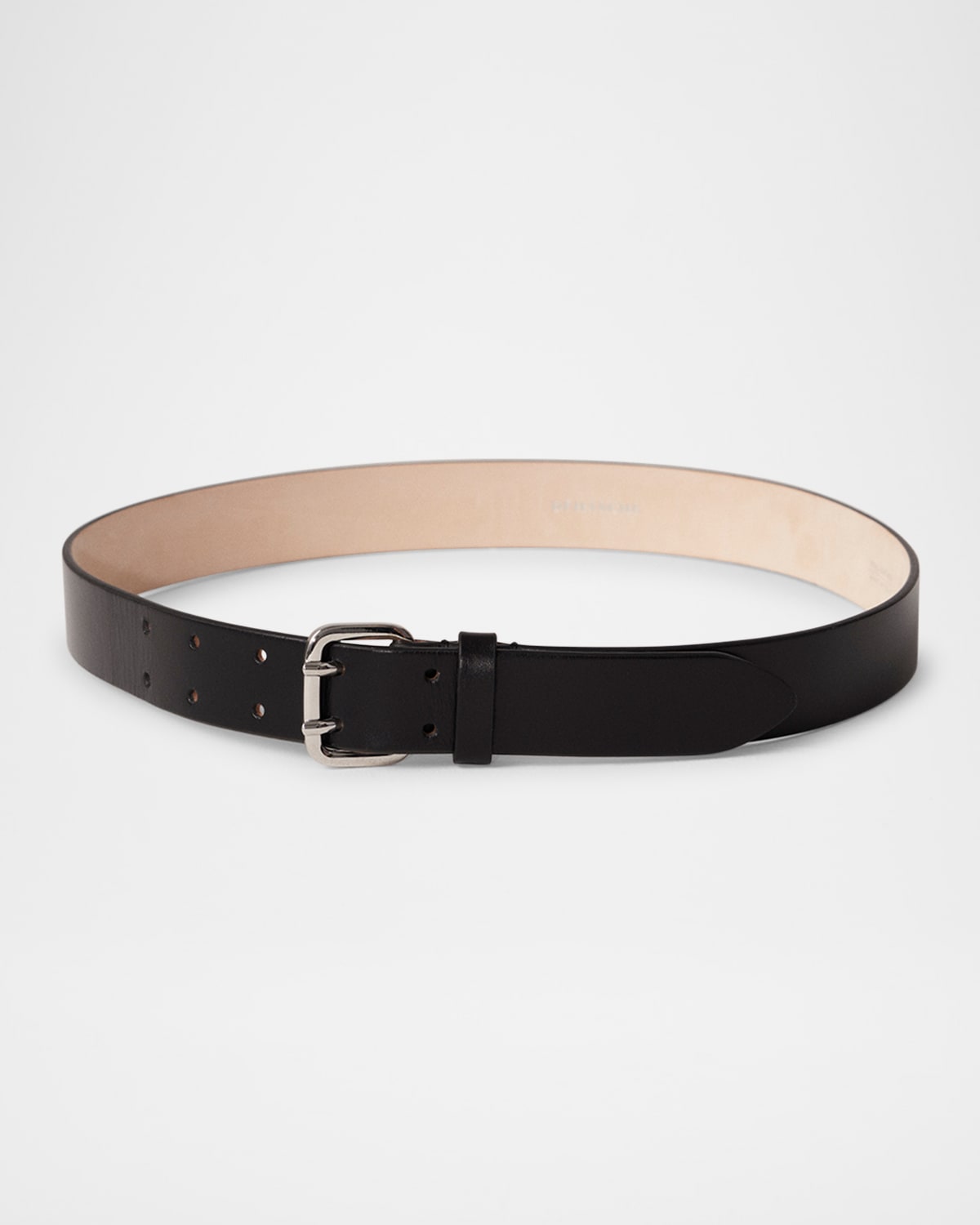 Dehanche Mini Hutch Leather Belt In Black Silver