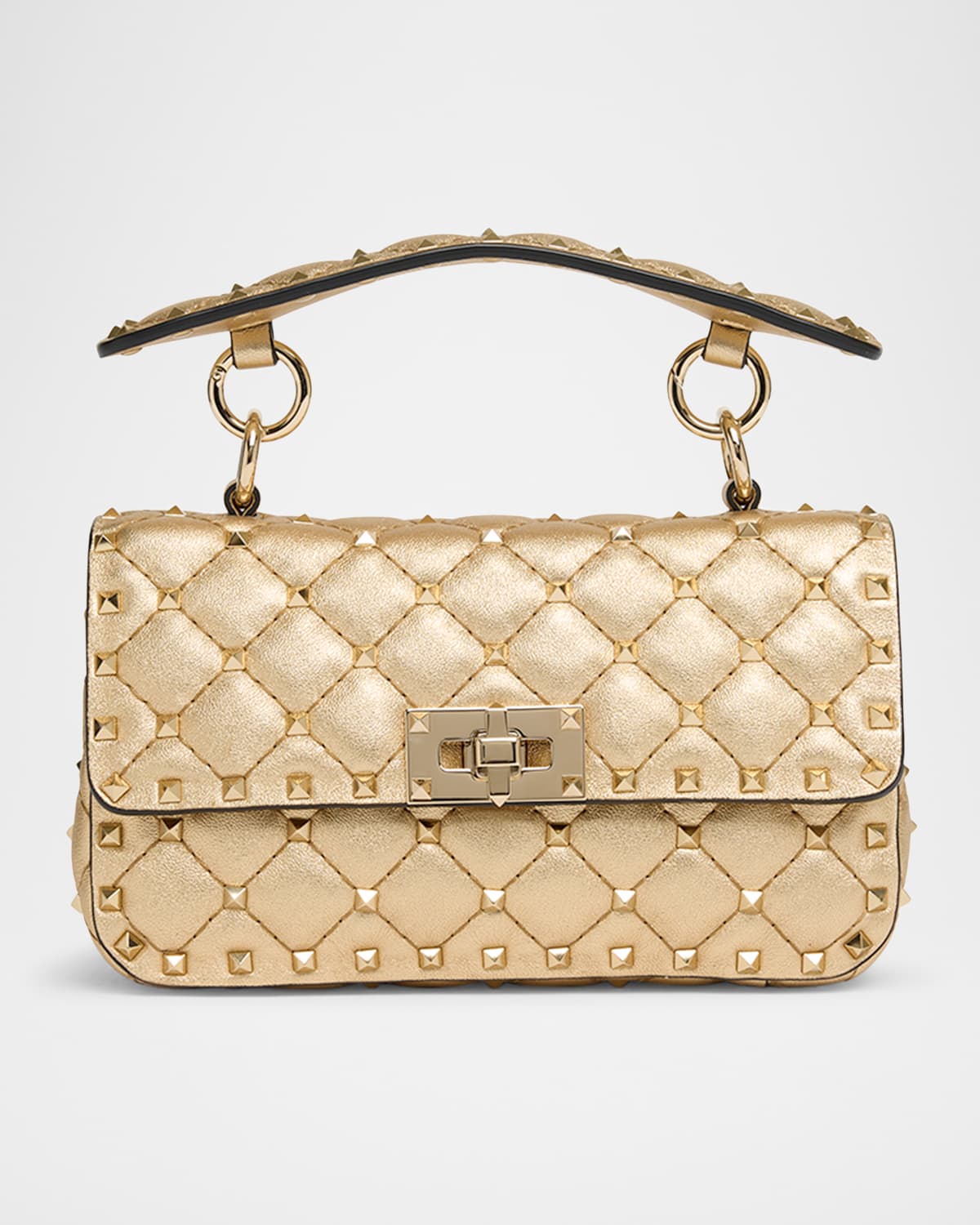 Valentino Garavani Small Rockstud Spike Bag In Laminated Nappa Women
