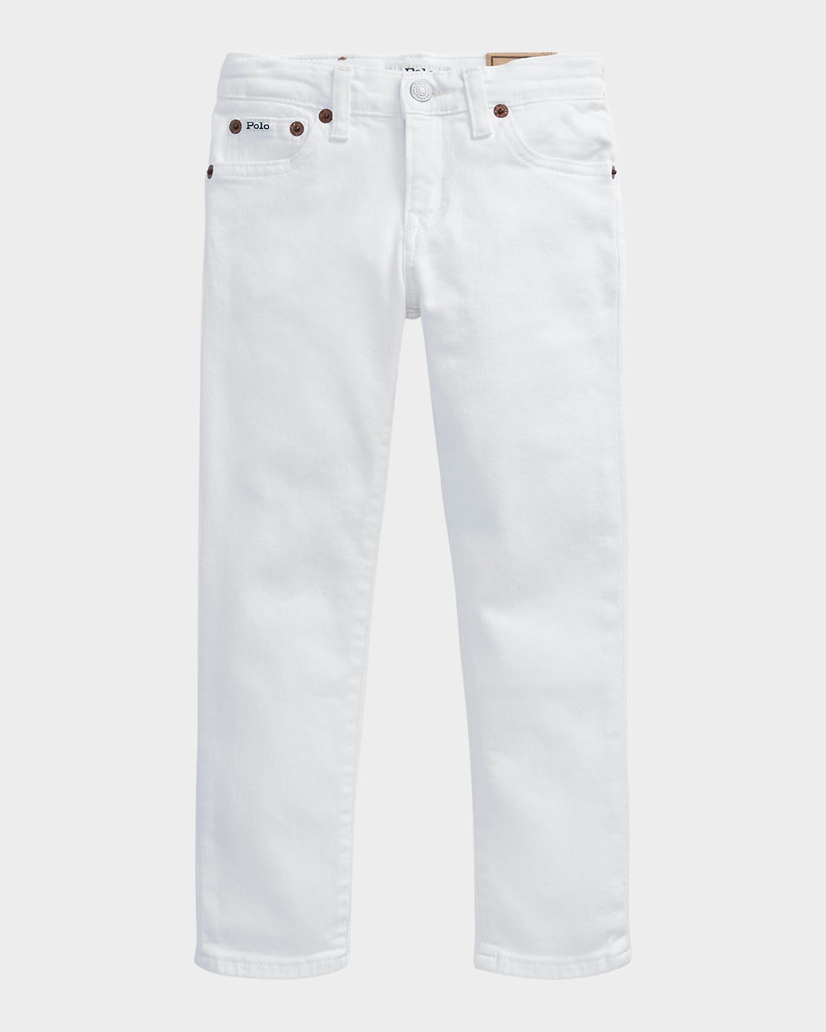 Ralph Lauren Boy's Slim-fit Denim Jeans In Cohen White