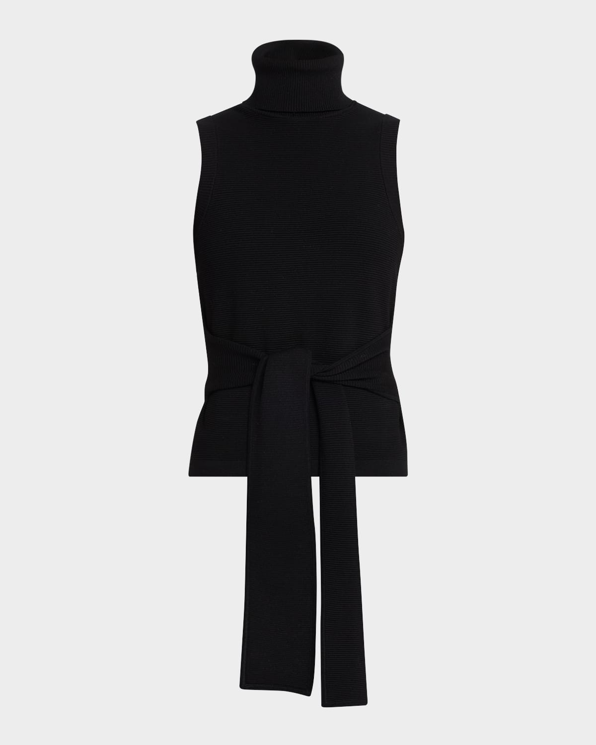 Toccin Celeste Sleeveless Turtleneck Top In Jet