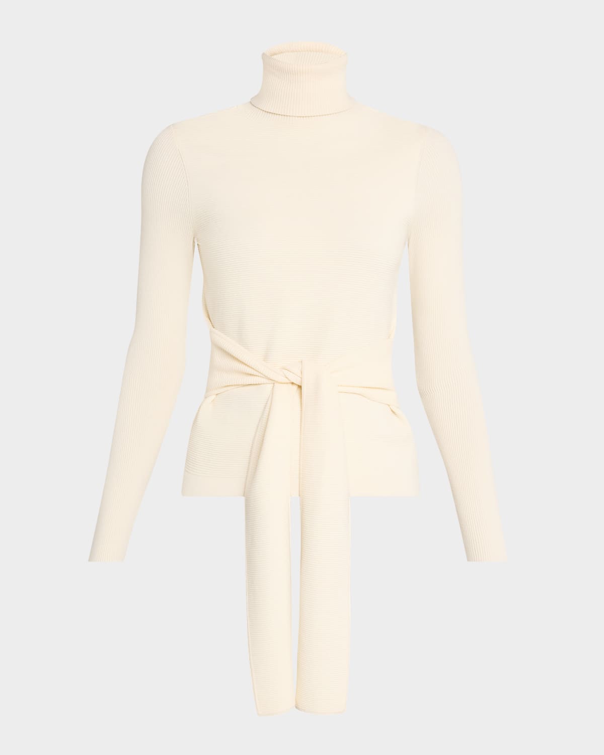 Toccin Brielle Tie-front Turtleneck Top In Ivory