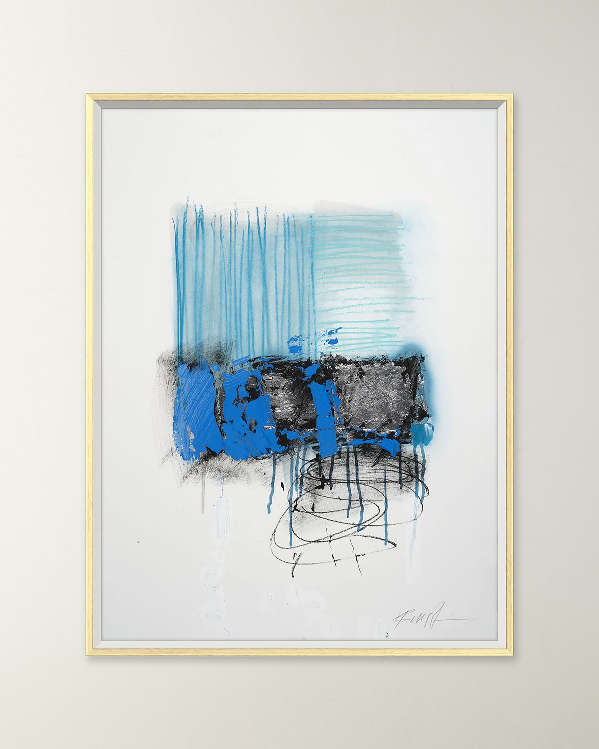 RFA FINE ART BLUE LINES 3 GICLEE ON PAPER BY ROBERT ROBINSON 