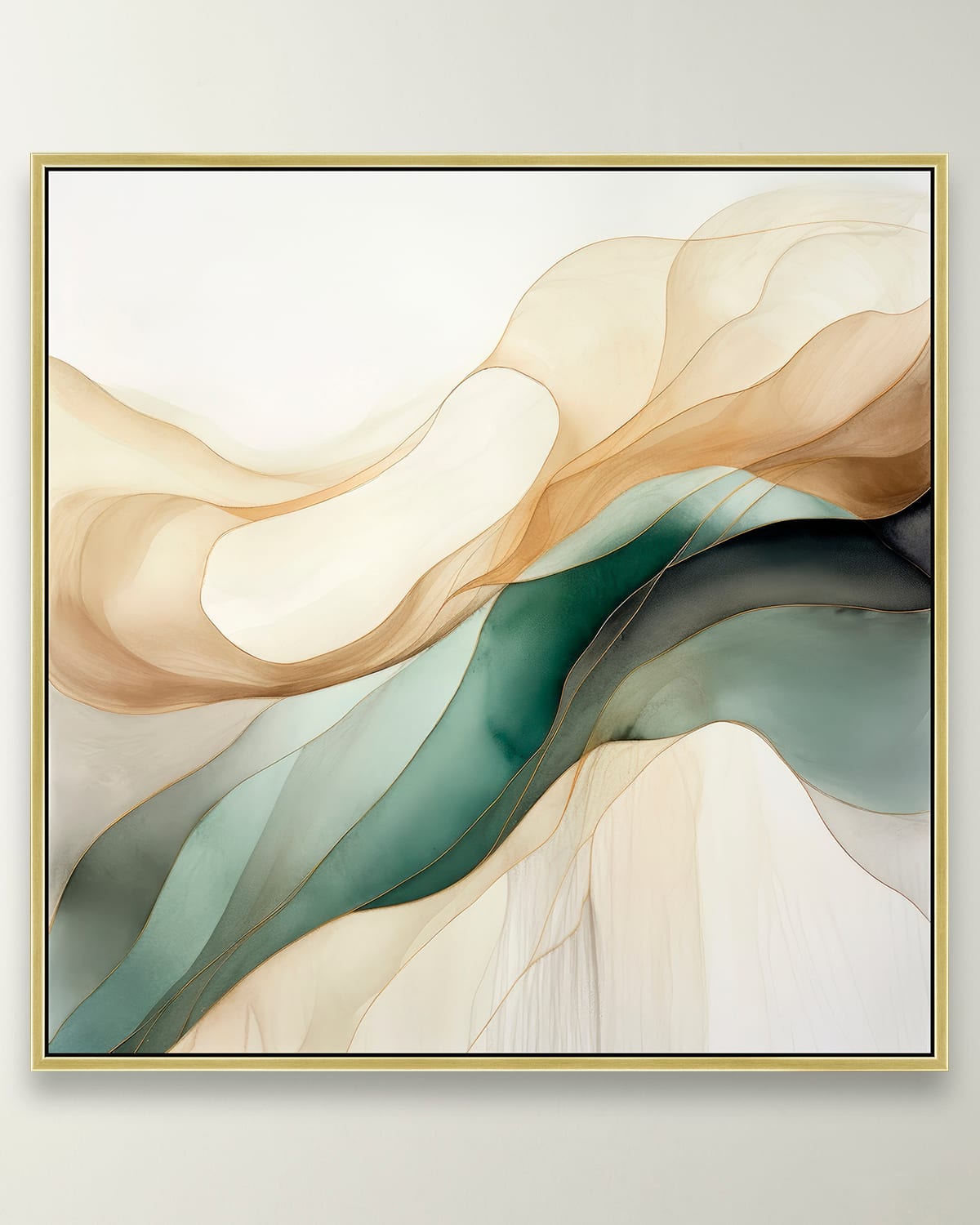 Prestige Arts Guilded Greens 1 Framed Giclee