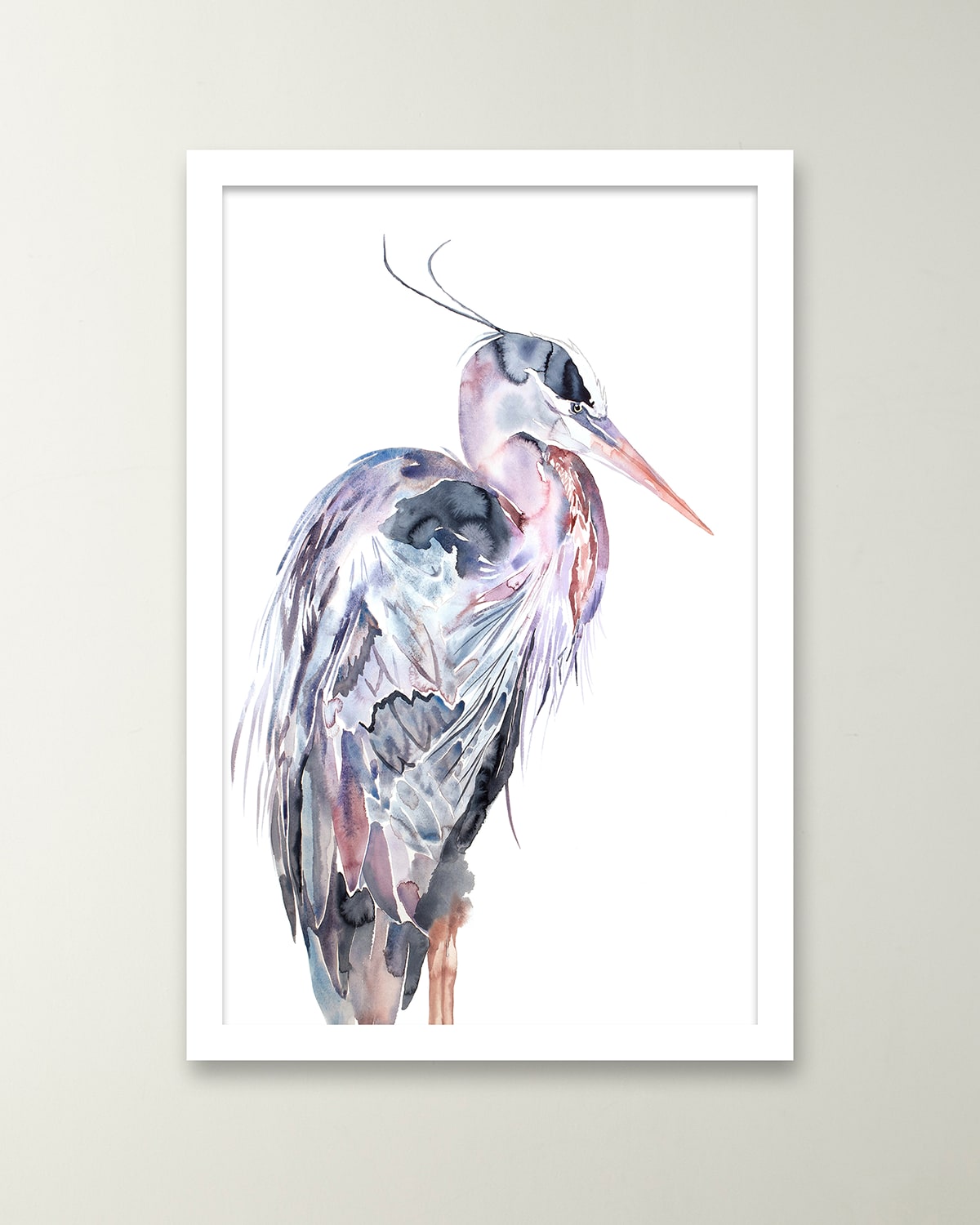 RFA FINE ART HERON NO. 25 FRAMED GICLEE BY ELIZABETH BECKER 