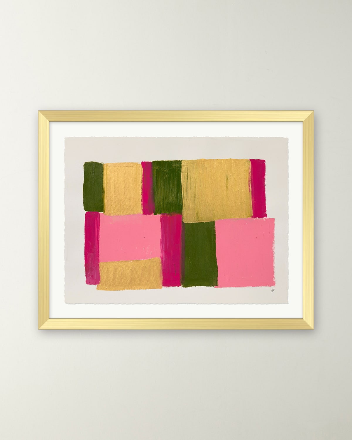 Shop Rfa Fine Art Golden Peony 1 Framed Acrylic Painting By Deborah Fine In Multi