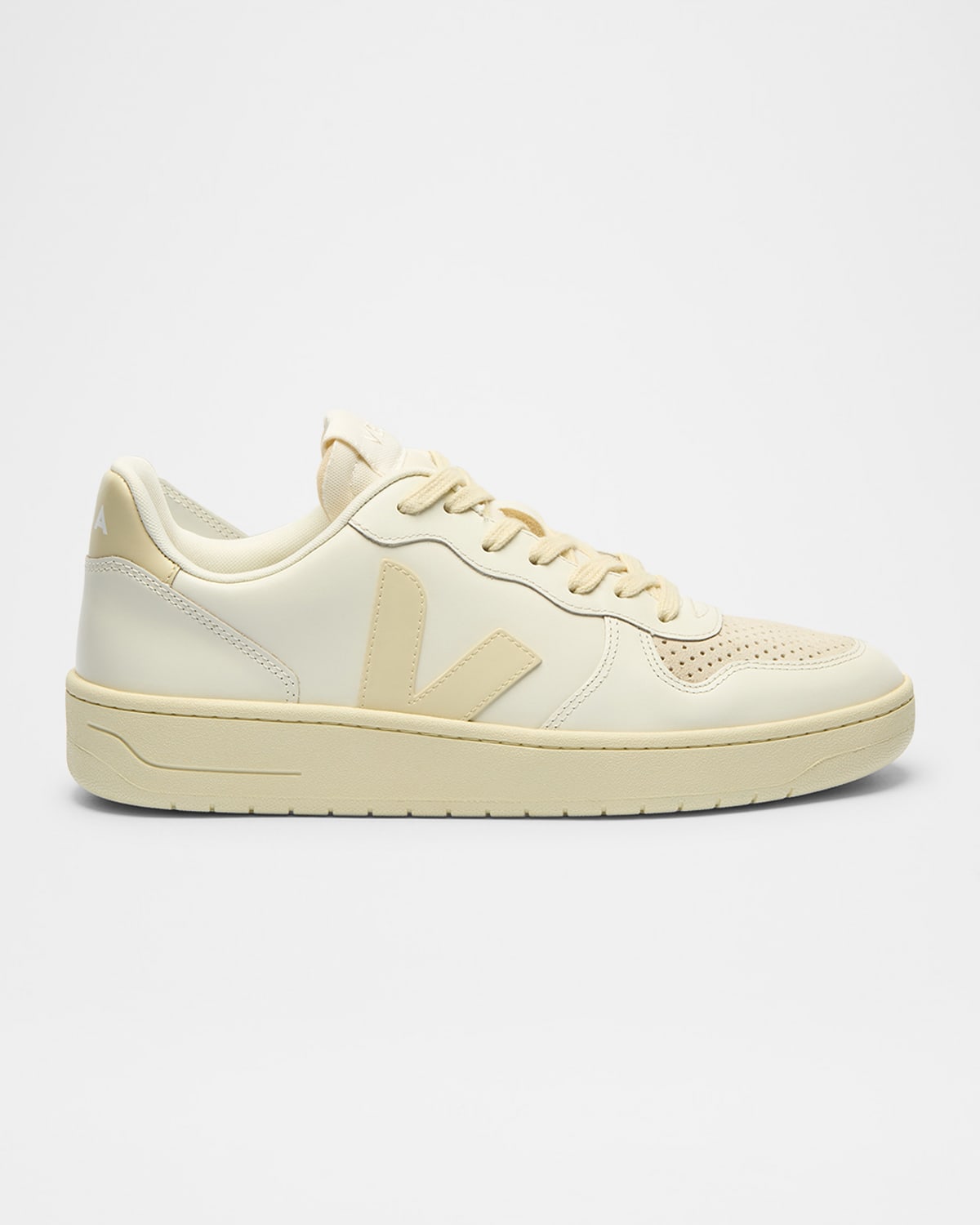 V-10 Bicolor Leather Low-Top Sneakers