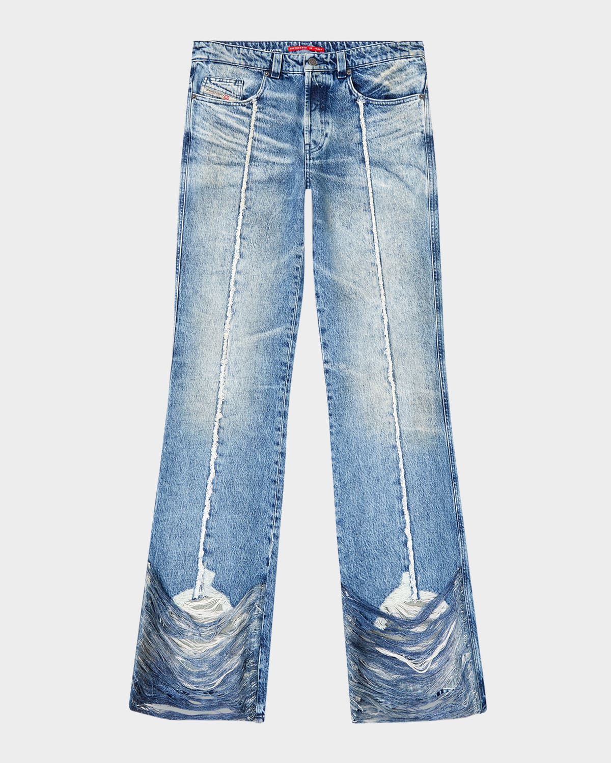 DIESEL MEN'S BOOTCUT FRINGE JEANS 