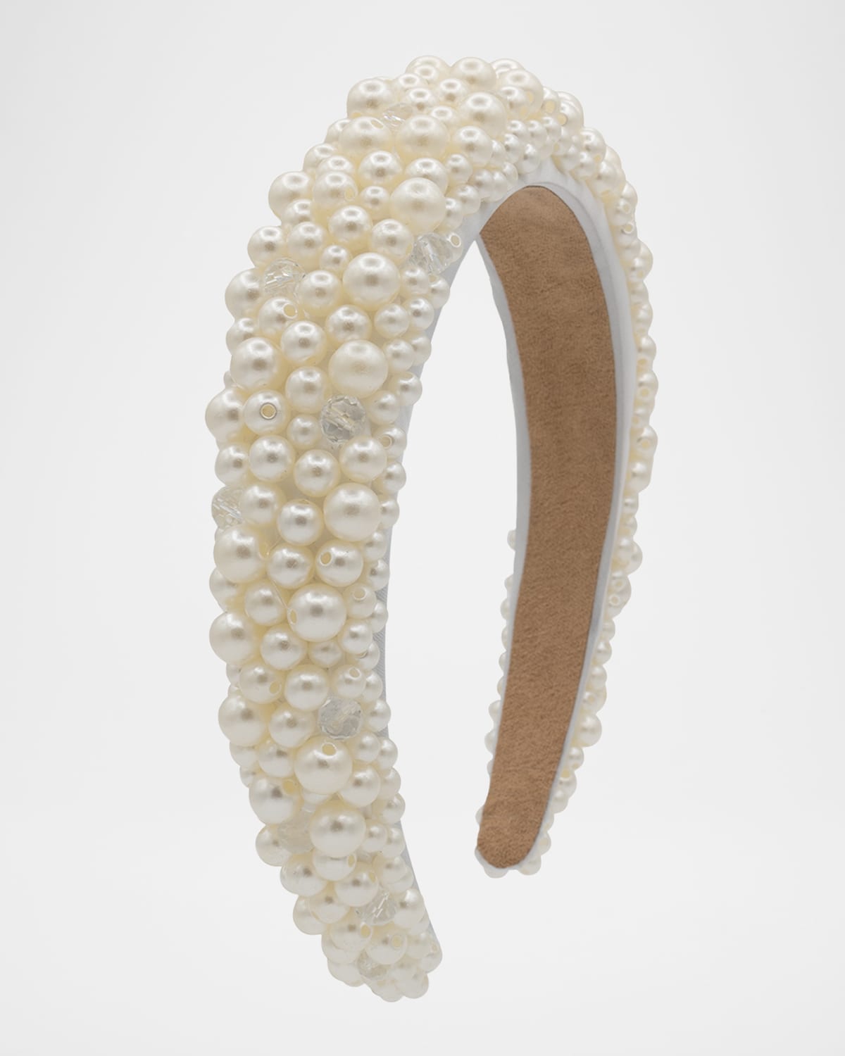 Bari Lynn Girl's Beaded Headband In Ivory