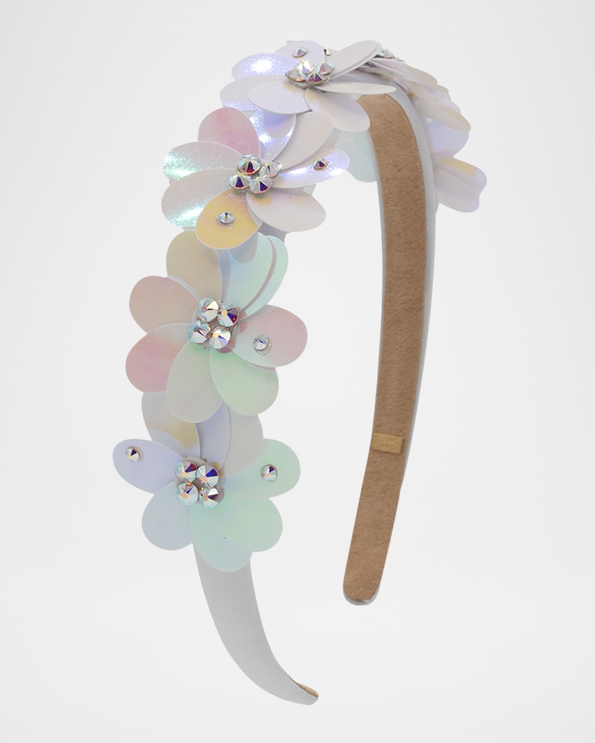 Bari Lynn Girl's Flower Headband In White