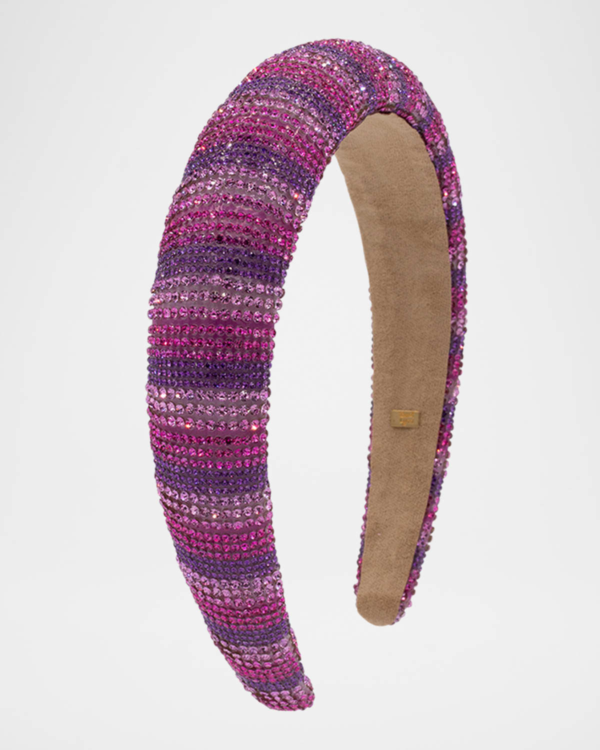 Bari Lynn Girl's Puffy Crystal Headband In Pink