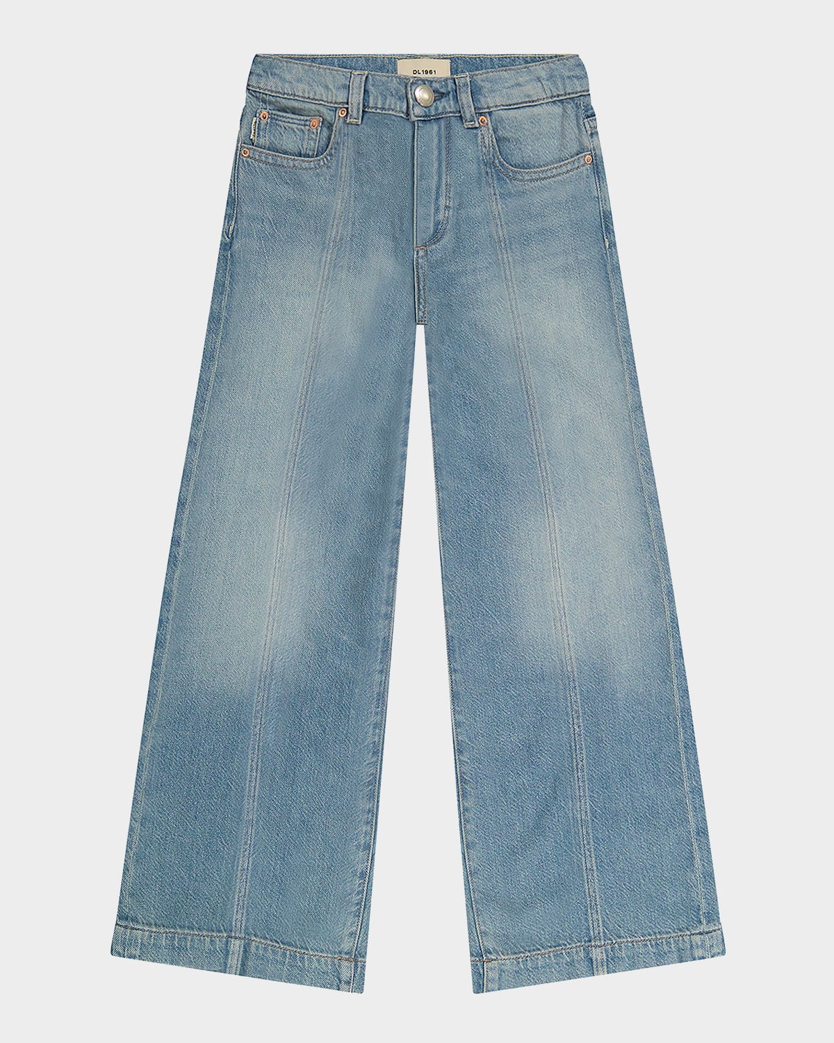 Dl1961 Girl's Nini Wide Leg Jeans In Beach Front