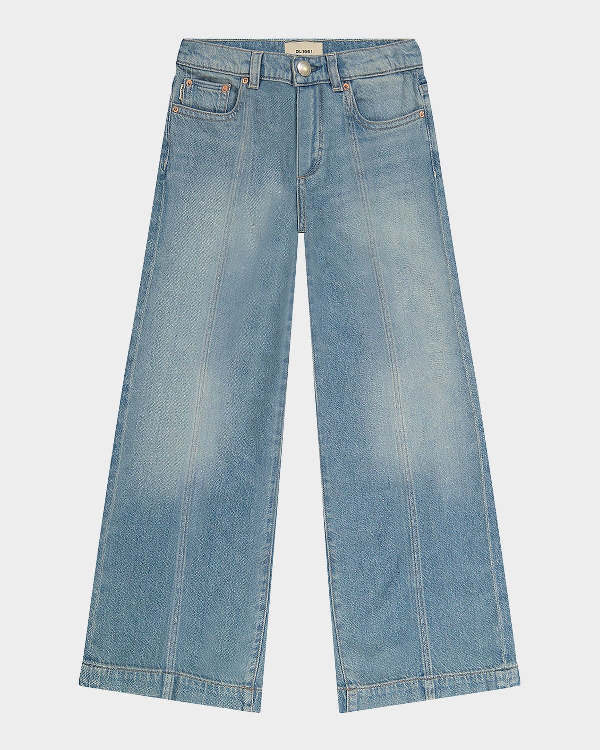 Dl1961 Girl's Nini Wide Leg Jeans In Beach Front