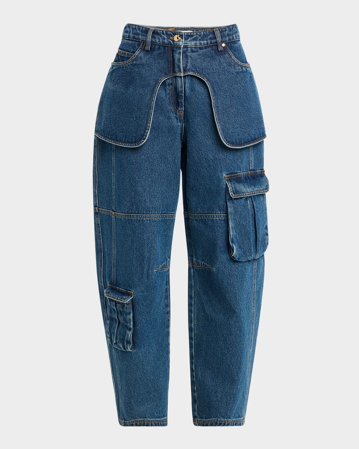Mountfield Barrel-Leg Utility Jeans