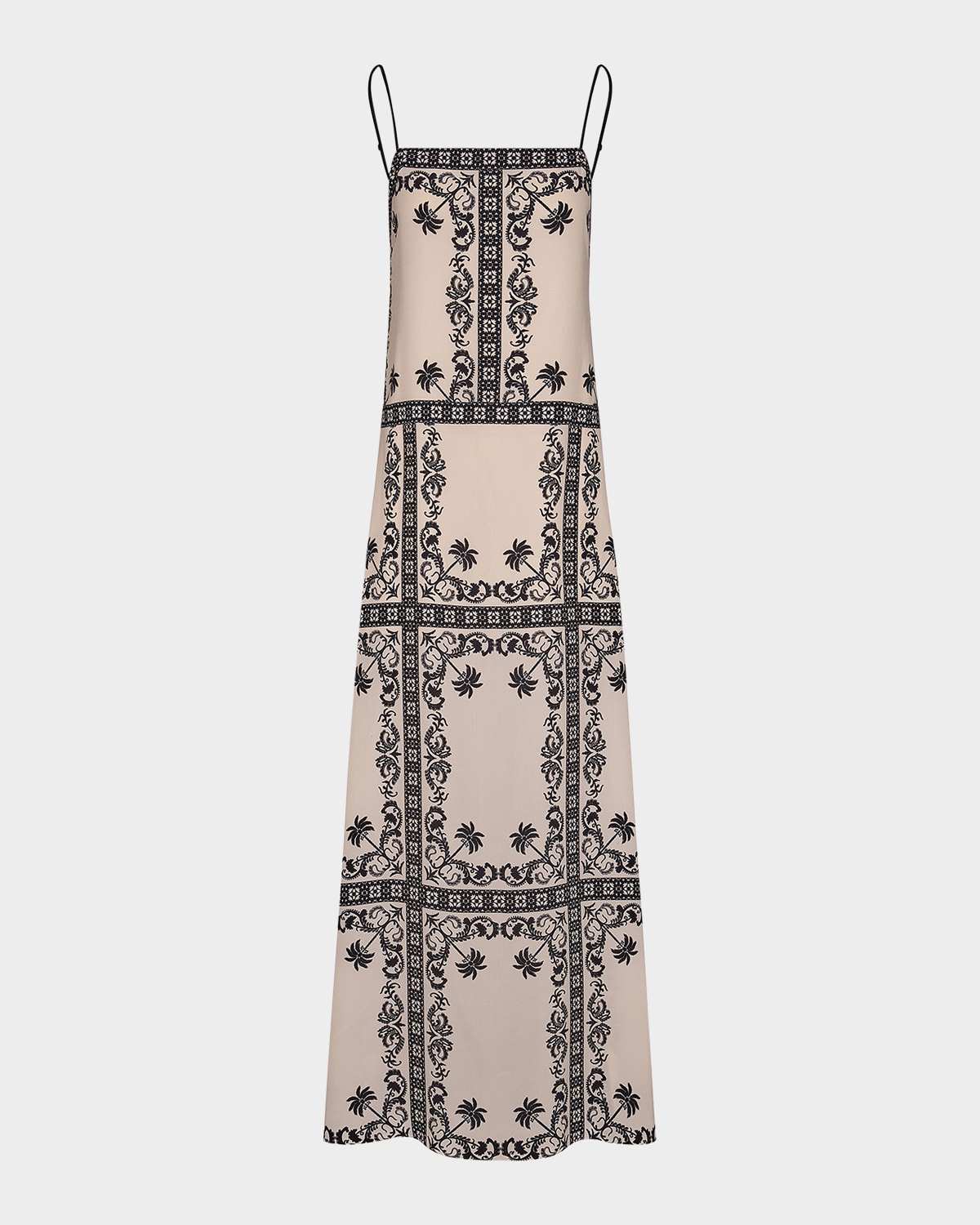 Shop Johanna Ortiz Reinvention Sleeveless Silk Maxi Dress In Tropicalismo Andaluz Ecrublack