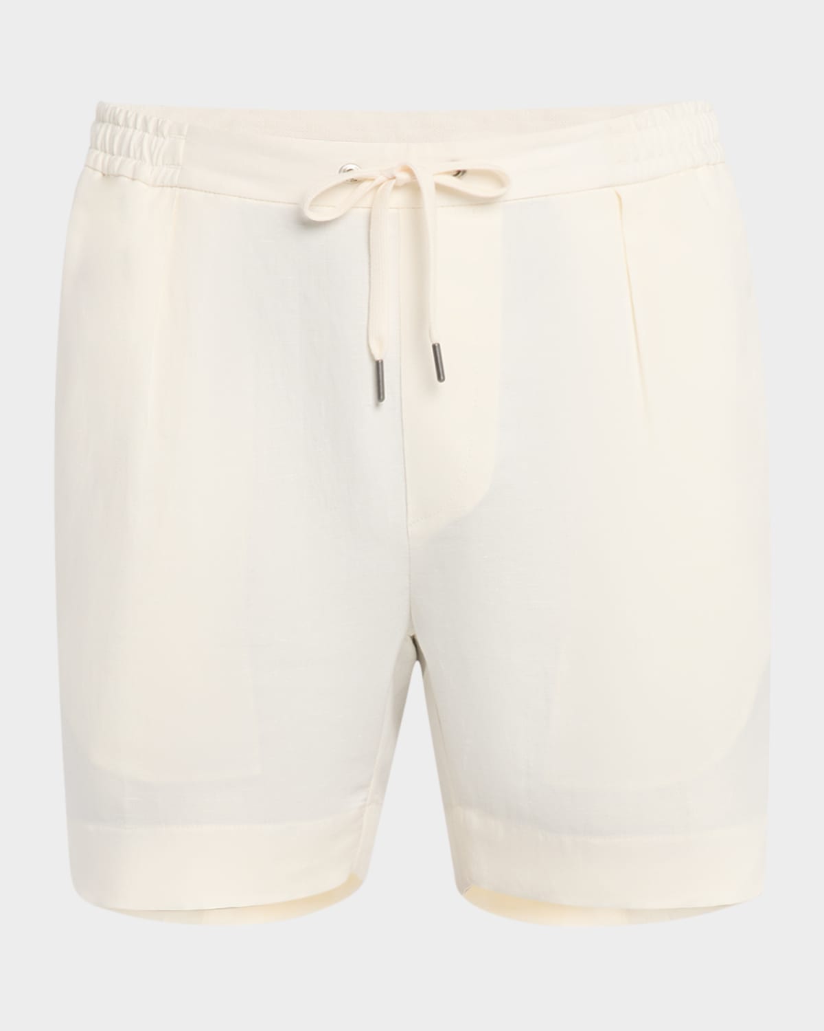 Men's Hand-Tailored Pleated Drawstring Shorts