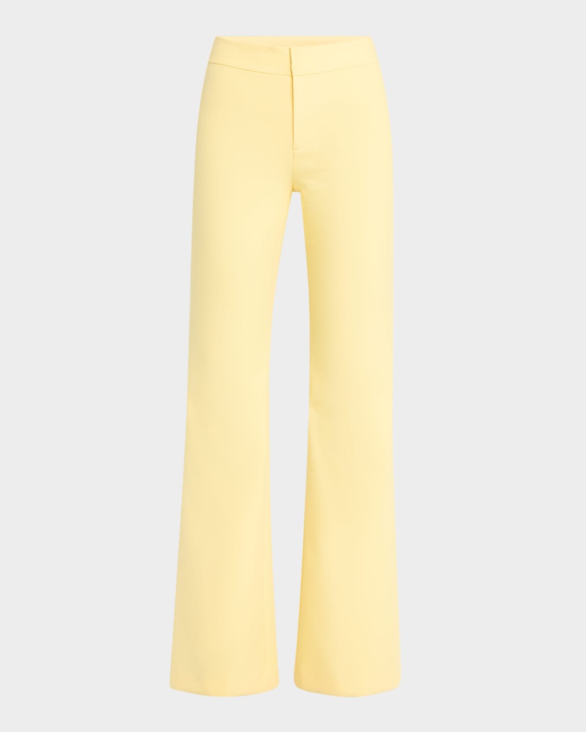 Alice + Olivia Andrew Mid-Rise Bootcut Slim Pants