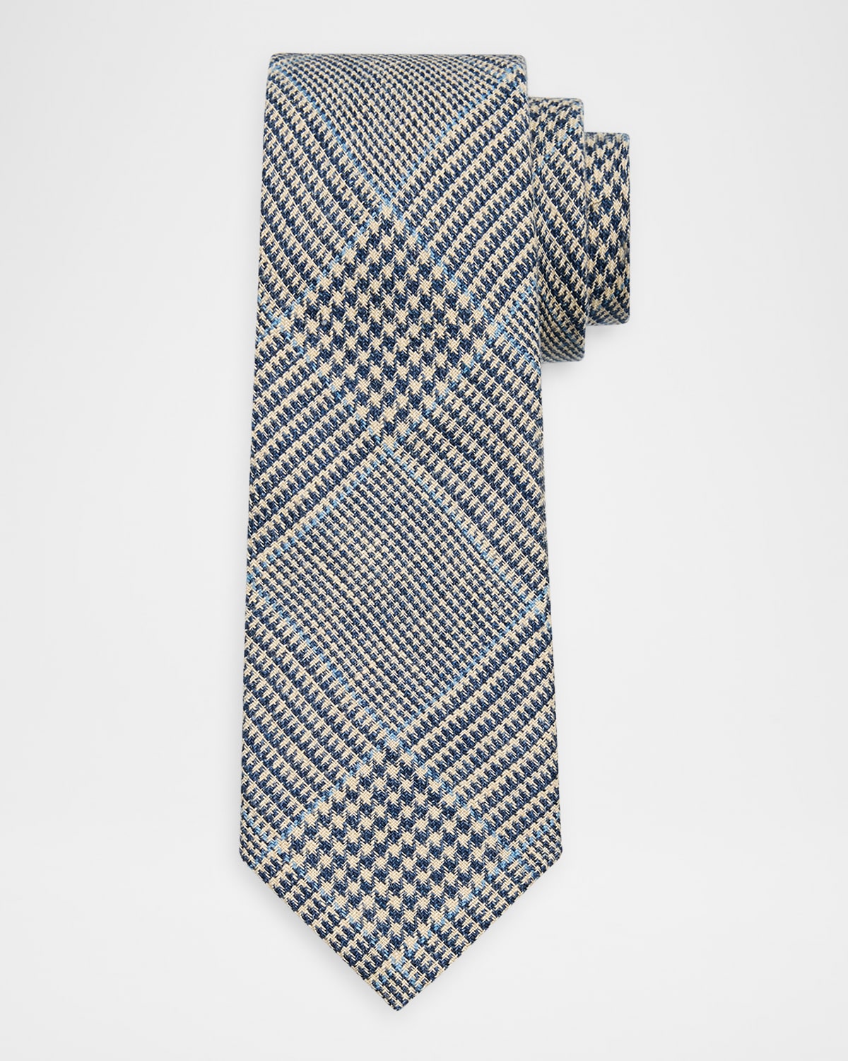 Men's Glen Plaid Linen Tie