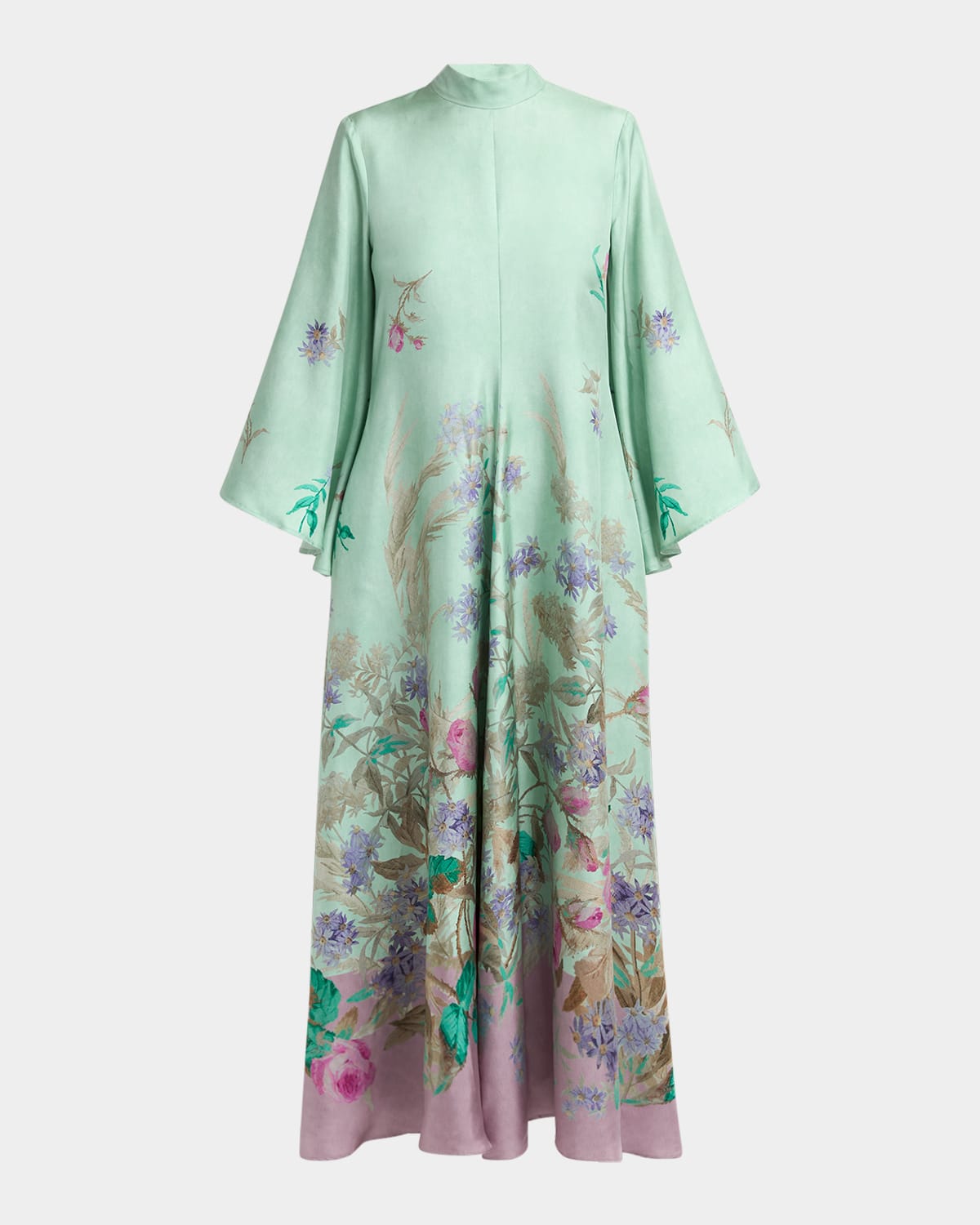 La Doublej La Double J Flowing Maxi Dress With Floral Print