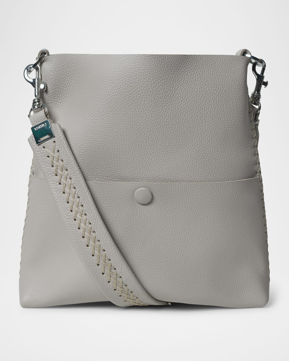 Slim Grain Leather Messenger Bag
